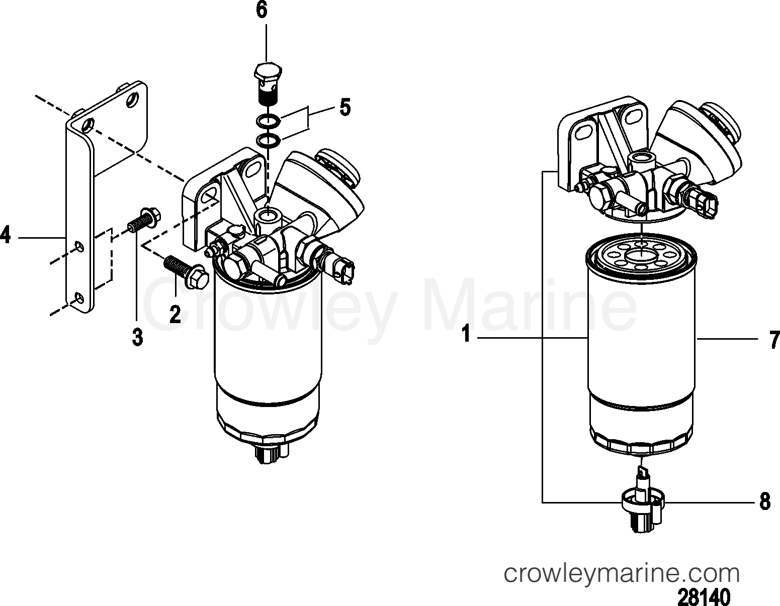 1998 Inboard Engine 2.0L QSD [EI 150] - 30200022D - FUEL FILTER ASSEMBLY