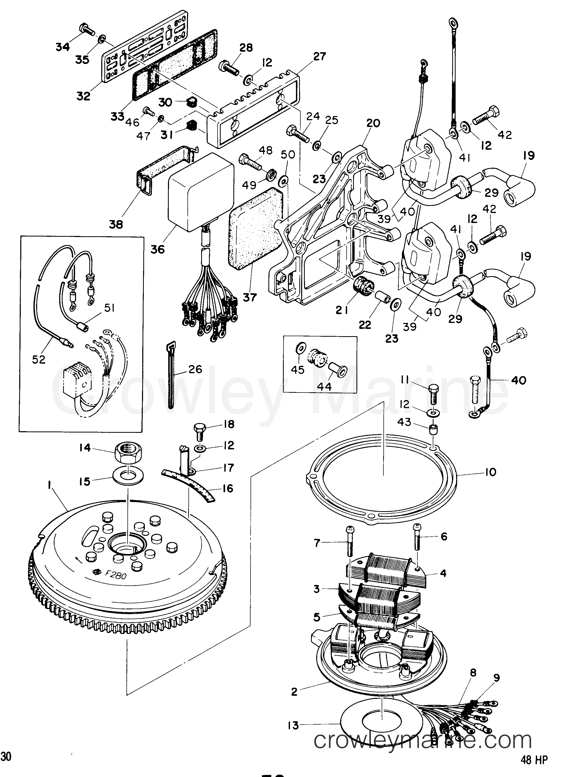 1977 Outboard 48 [M] - 7048207 - IGNITION SYSTEM