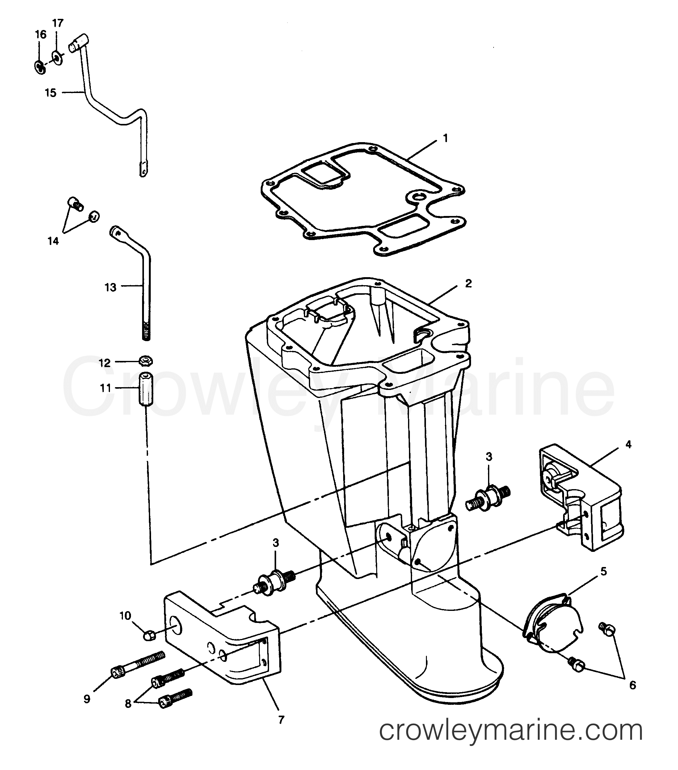 1989 Outboard 25 - 256F9B [Force] - MOTOR LEG