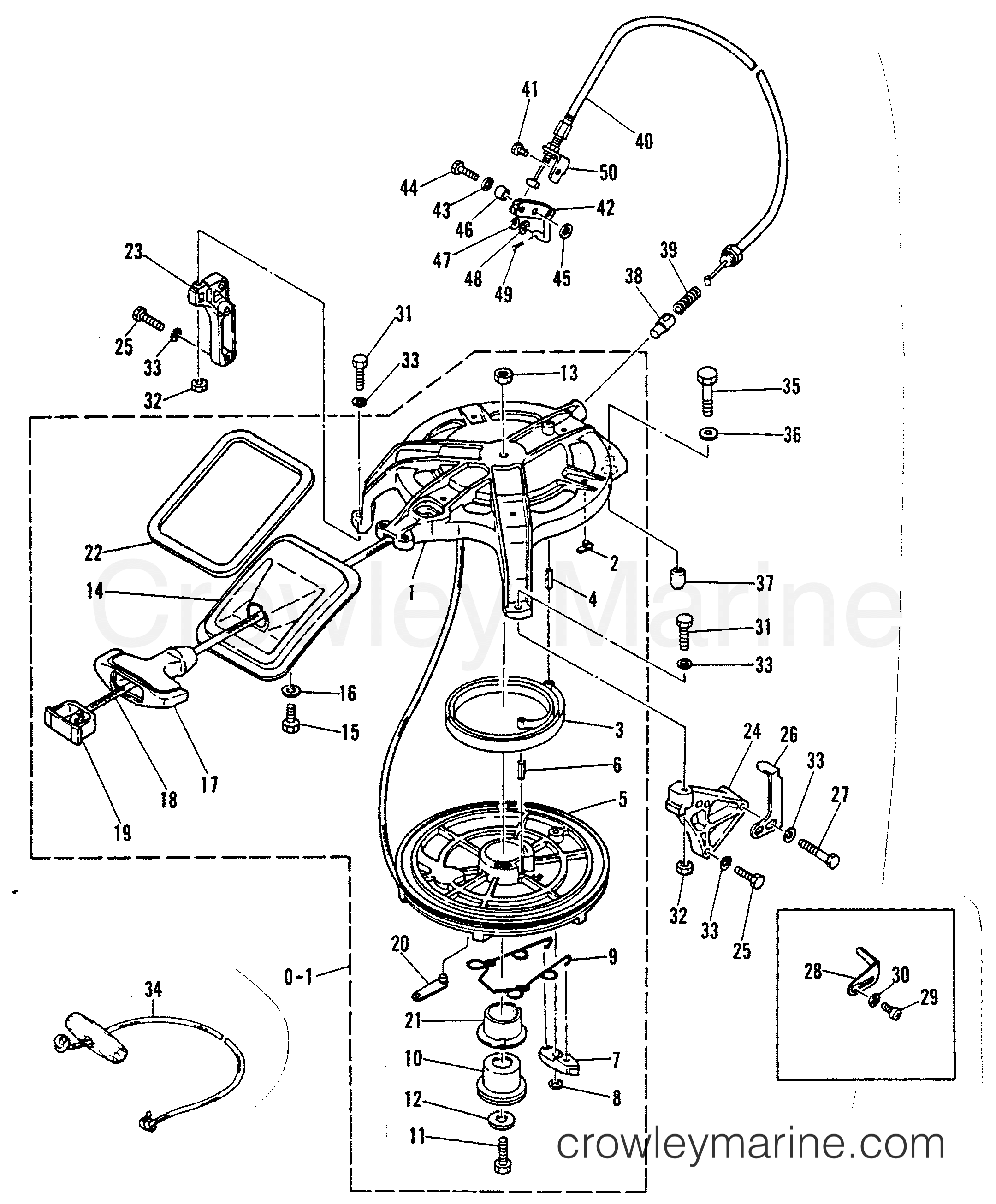 1992 Outboard 30 [ELO] - 7030312AW - RECOIL STARTER