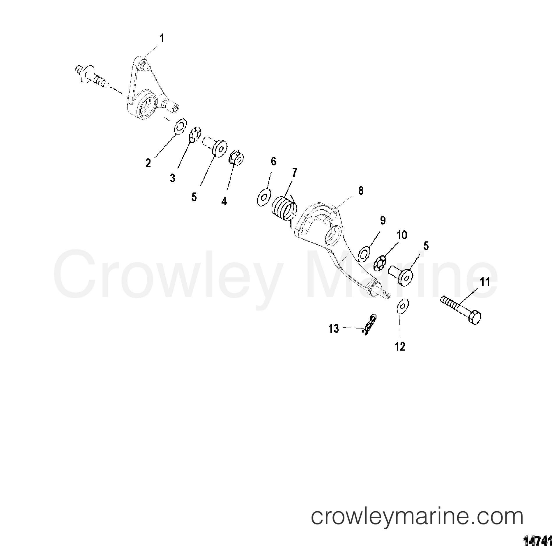 2003 Outboard 115EFI [ELPT 4] - 7115F13MD - THROTTLE LEVER AND LINKAGE