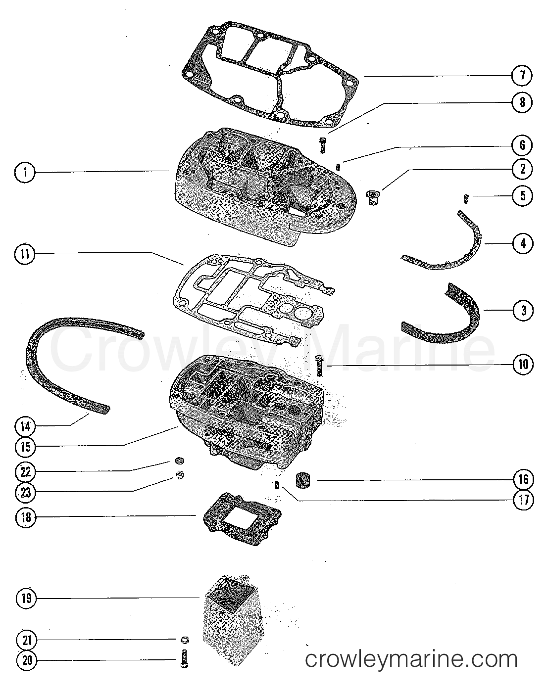 1978 Outboard 140 [ELPT] - 7140628 - EXHAUST EXTENSION PLATE