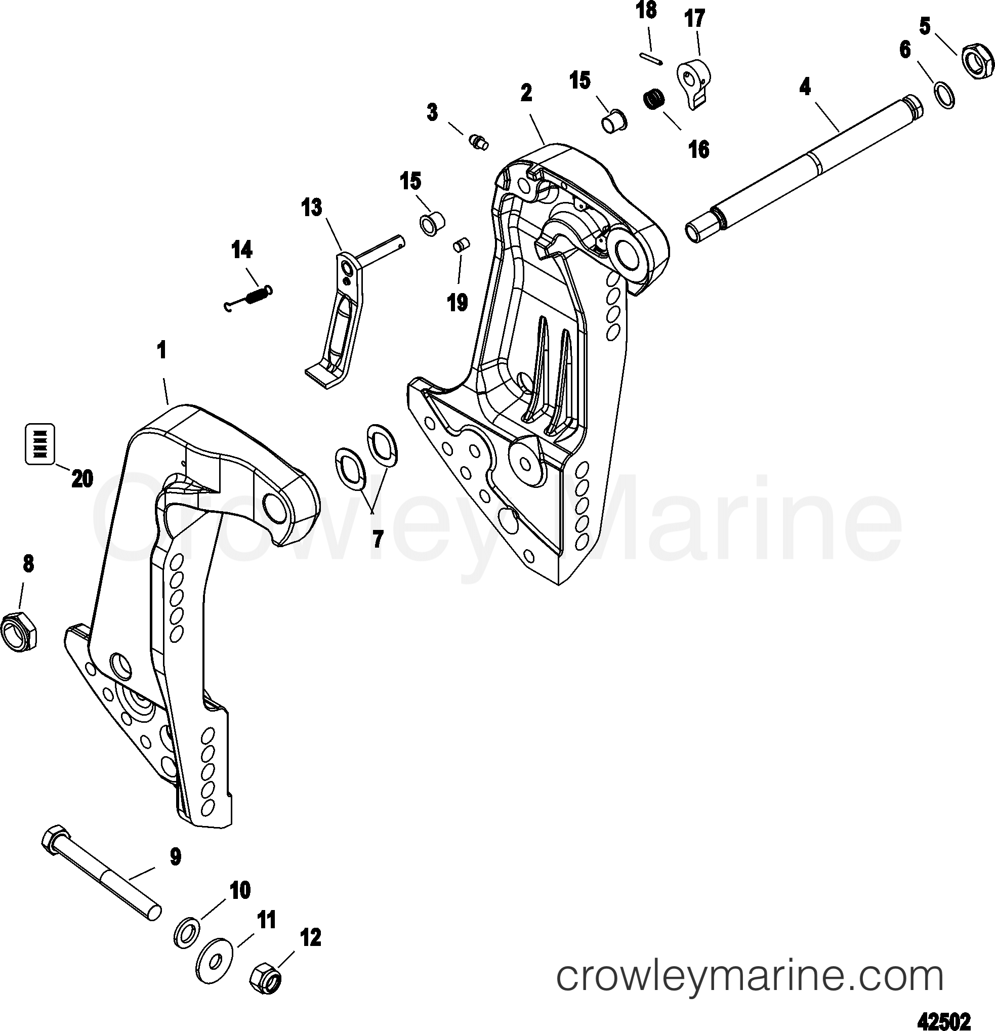 2006 Outboard 250EFI [XL] - 7250423IY - TRANSOM BRACKETS