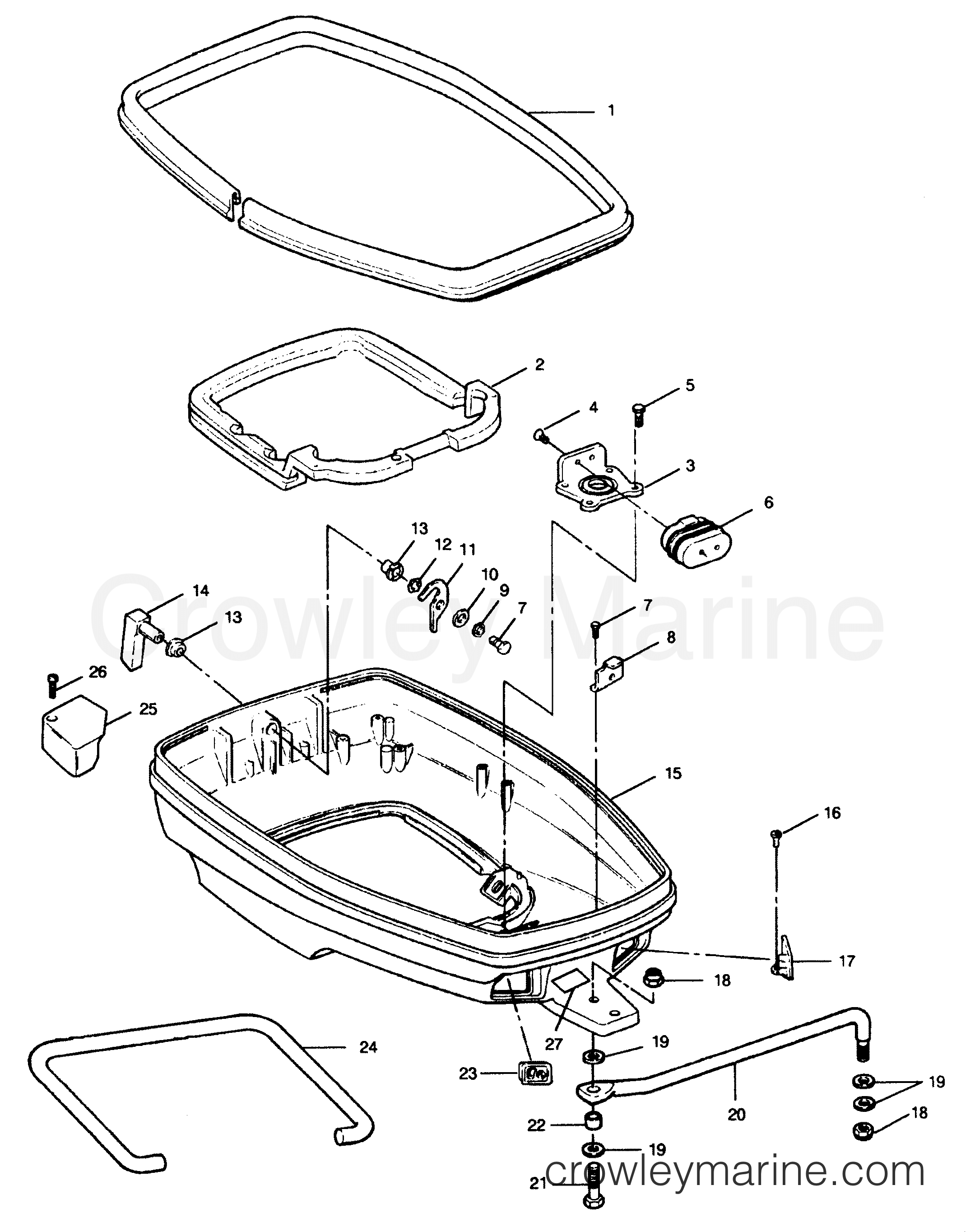 1991 Outboard 50 - 507A91Z [Force] - SUPPORT PLATE