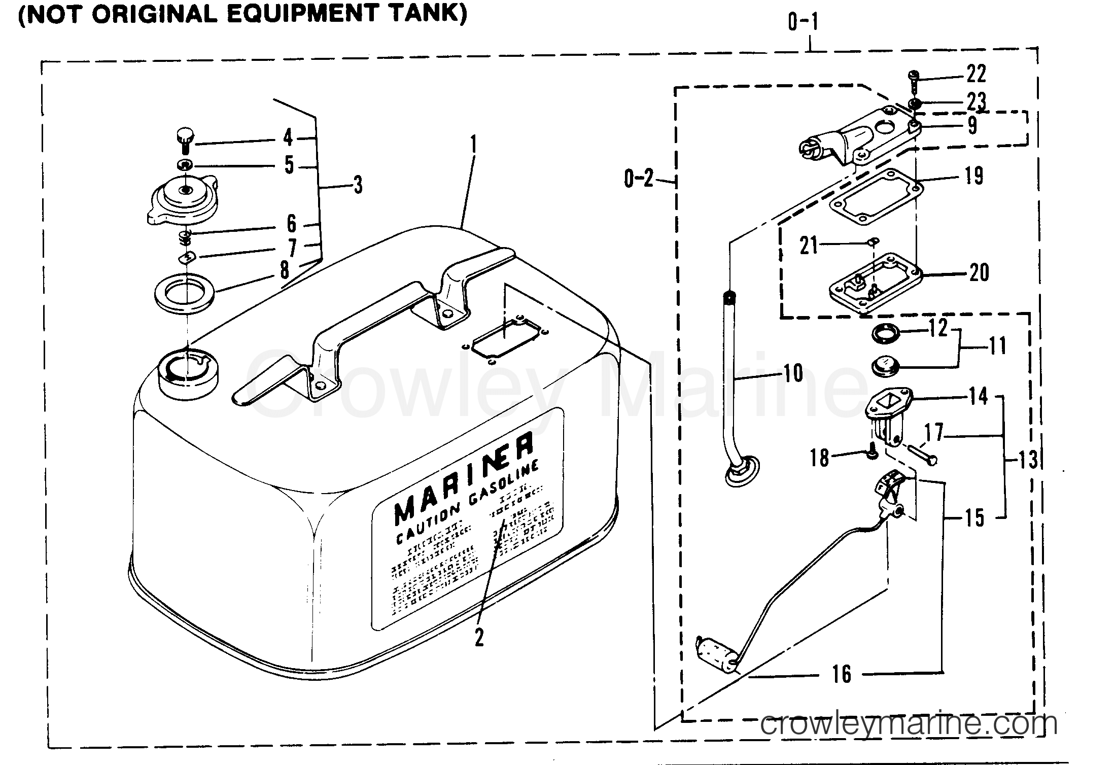 FUEL TANK ASSEMBLY 1978 Outboard 8 [ML] 7008228 Crowley Marine