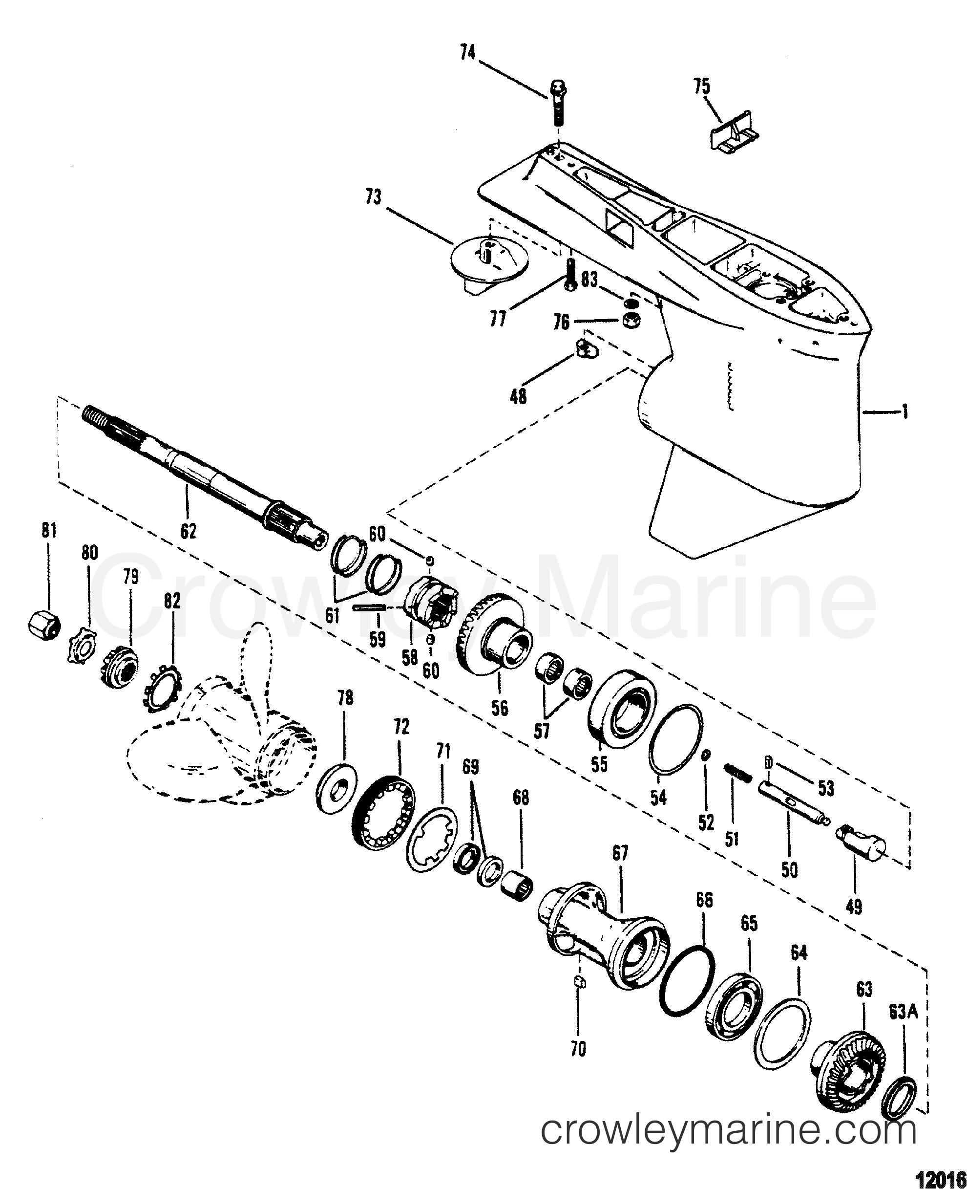 1994 Outboard 200 [JET 140] - 7200472CD - GEAR HOUSING(PROPSHAFT)