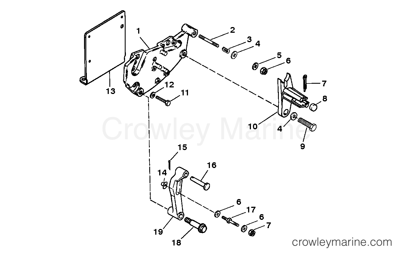 1998 Race Stern Drive 500CARB [BRAVO I] - 4EA20218H - SHIFT BRACKET