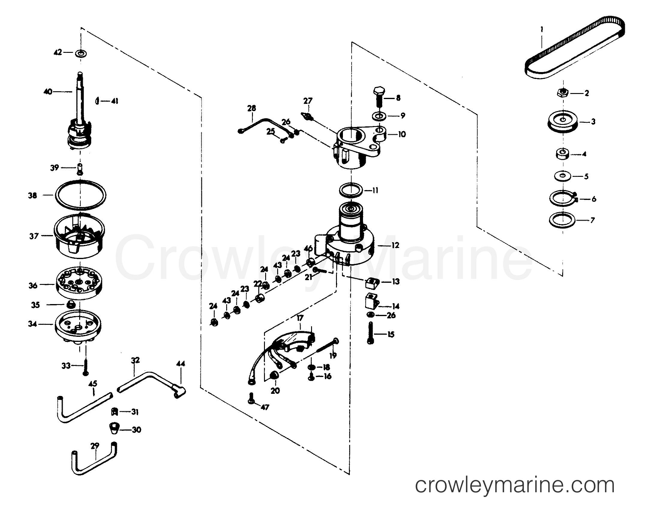 1980 Outboard 100 - H1006B80B - DISTRIBUTOR