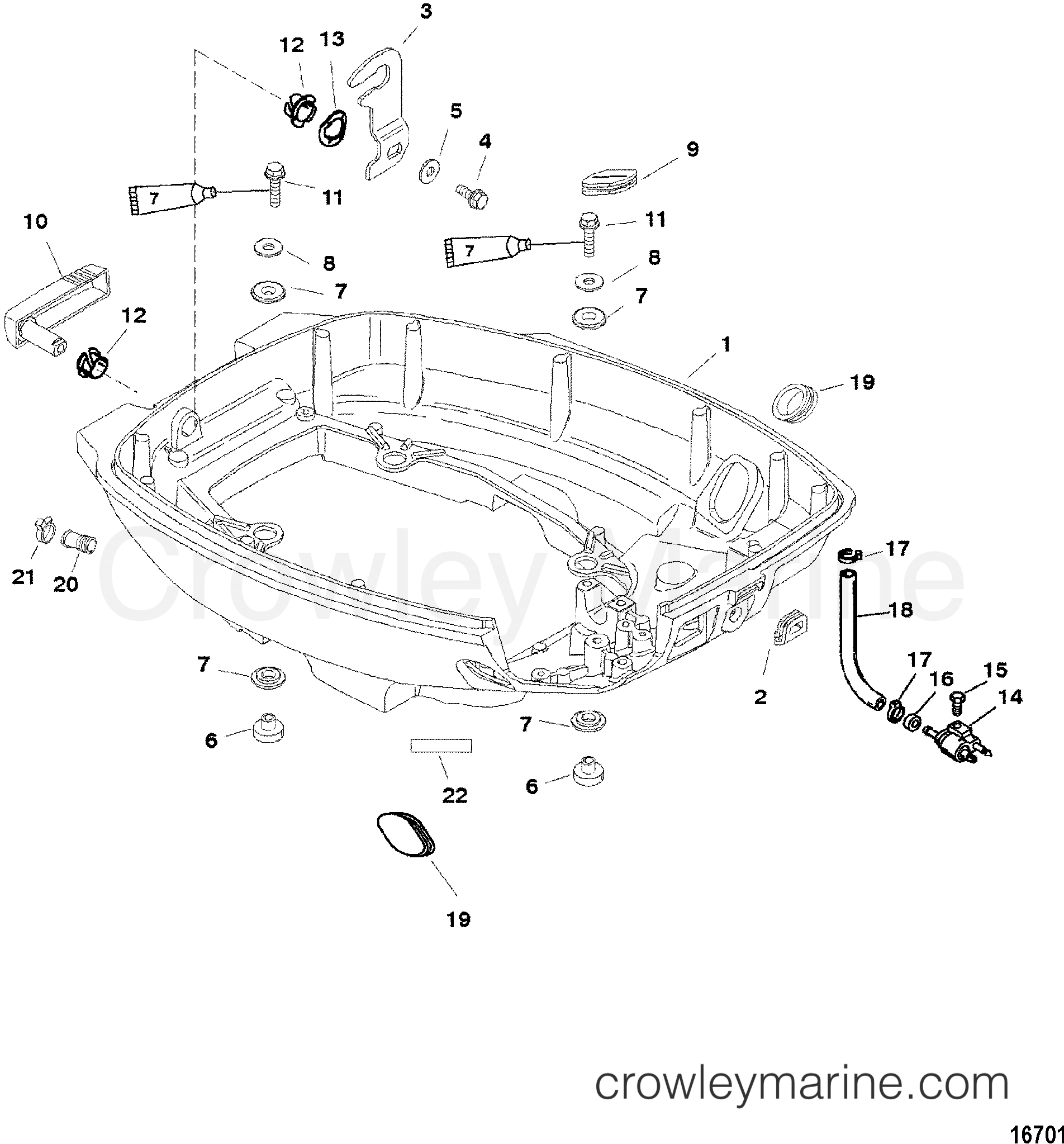 2006 Outboard 15 [M 4] - 7F15203UB - BOTTOM COWL