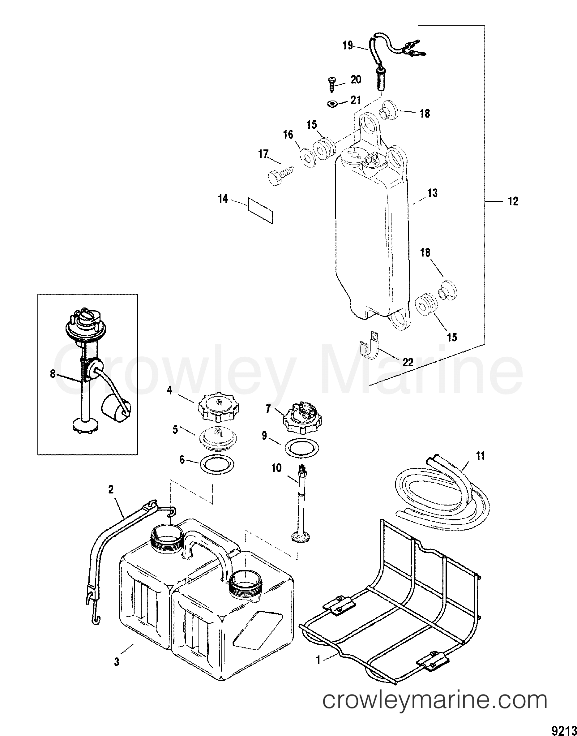 OIL INJECTION COMPONENTS 2000 Outboard 115DFI [EXLPTO] 7115483JD