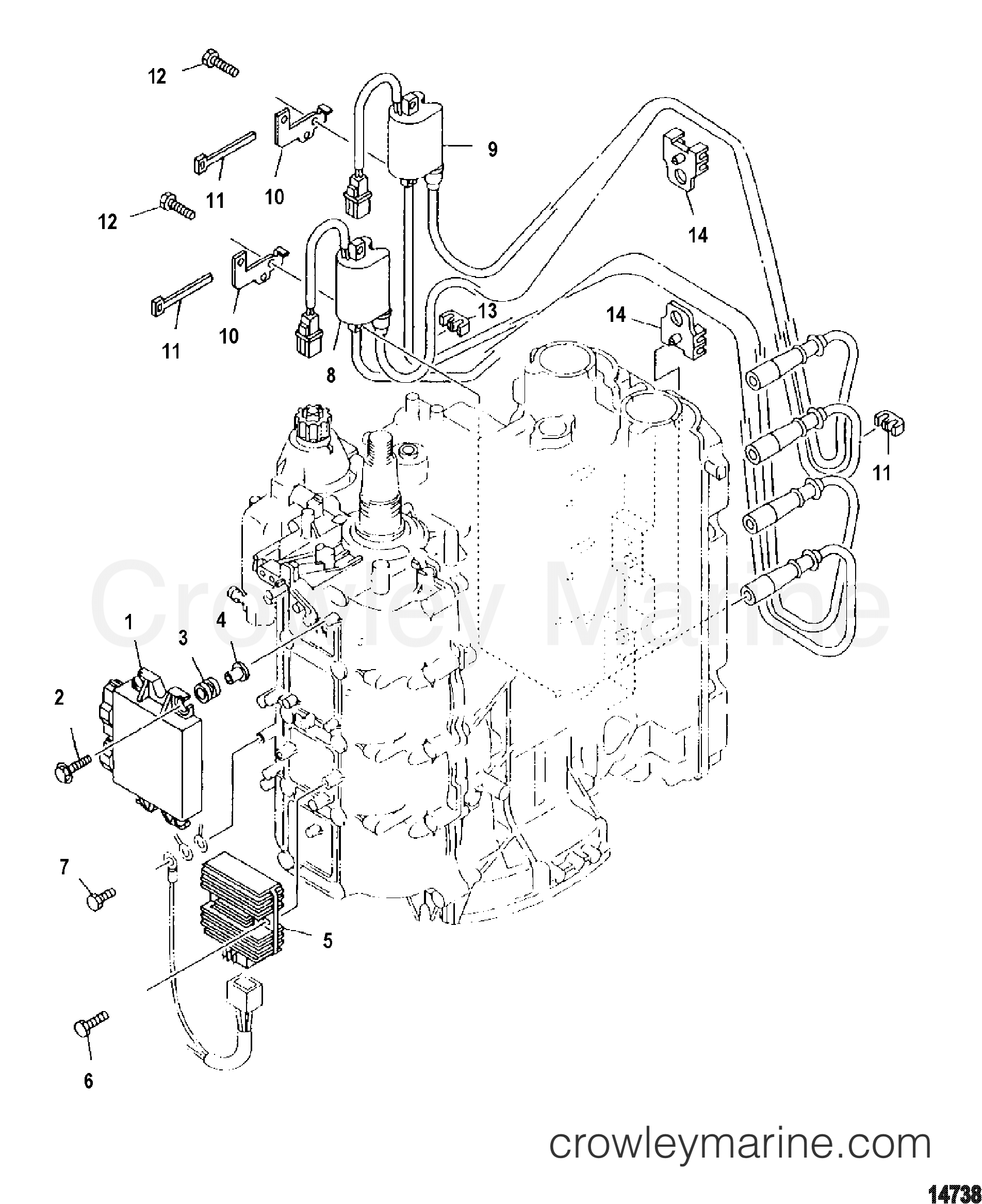 2002 Outboard 115EFI [ELPT 4] - 7115F13LD - IGNITION COMPONENTS