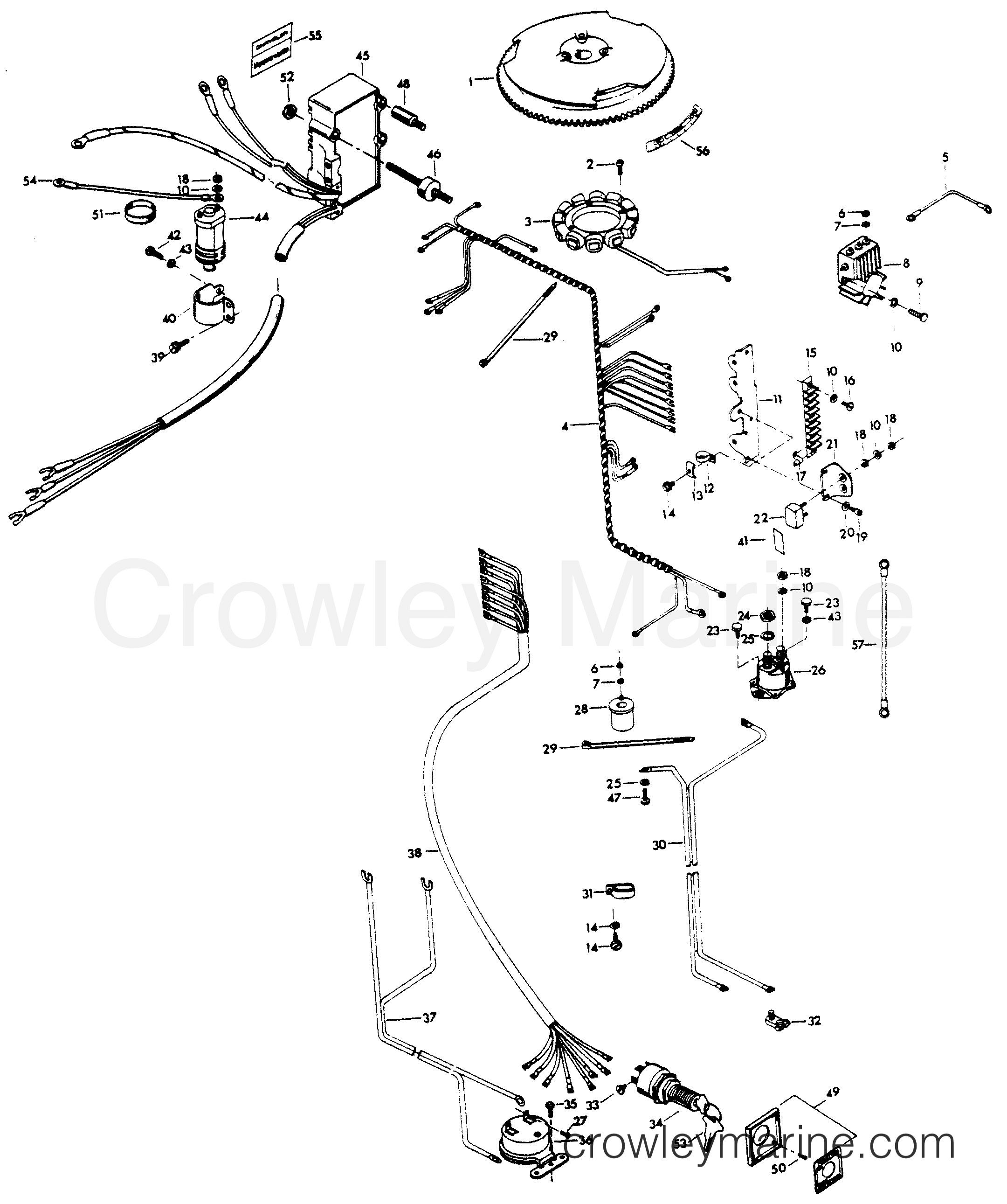 1979 Outboard 100 - H1007H79A - ELECTRICAL COMPONENTS