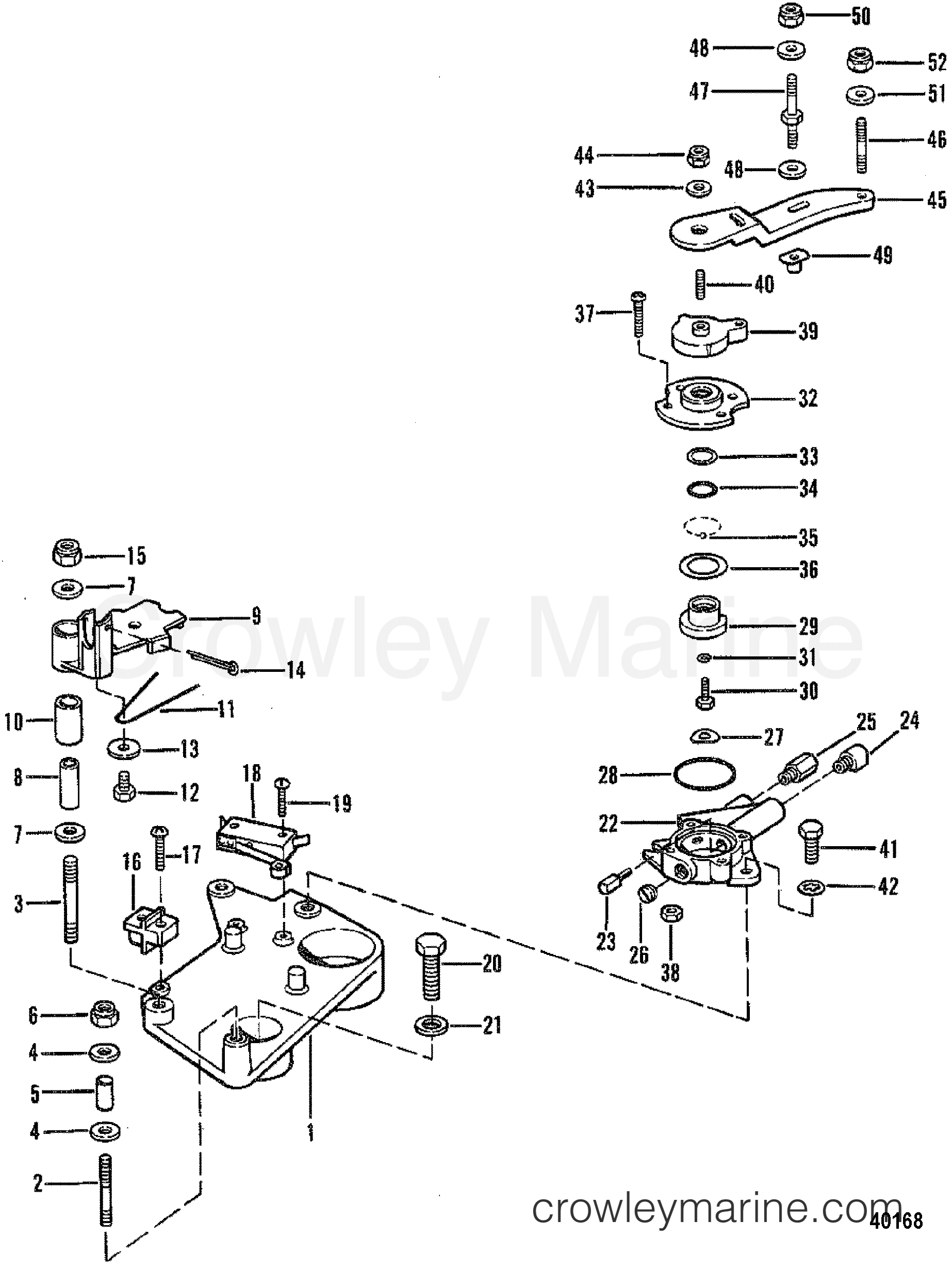1981 Mercruiser 260 - 260801 - DRIVESHAFT EXTENSION COMPONENTS section
