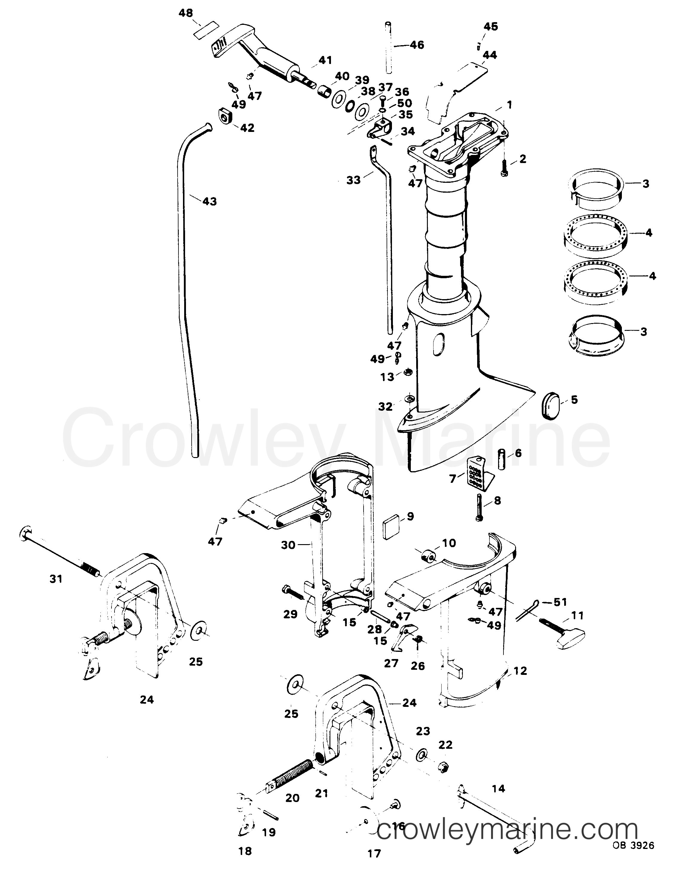 1984 Outboard 4 - 42FC4A [Force] - MOTOR LEG