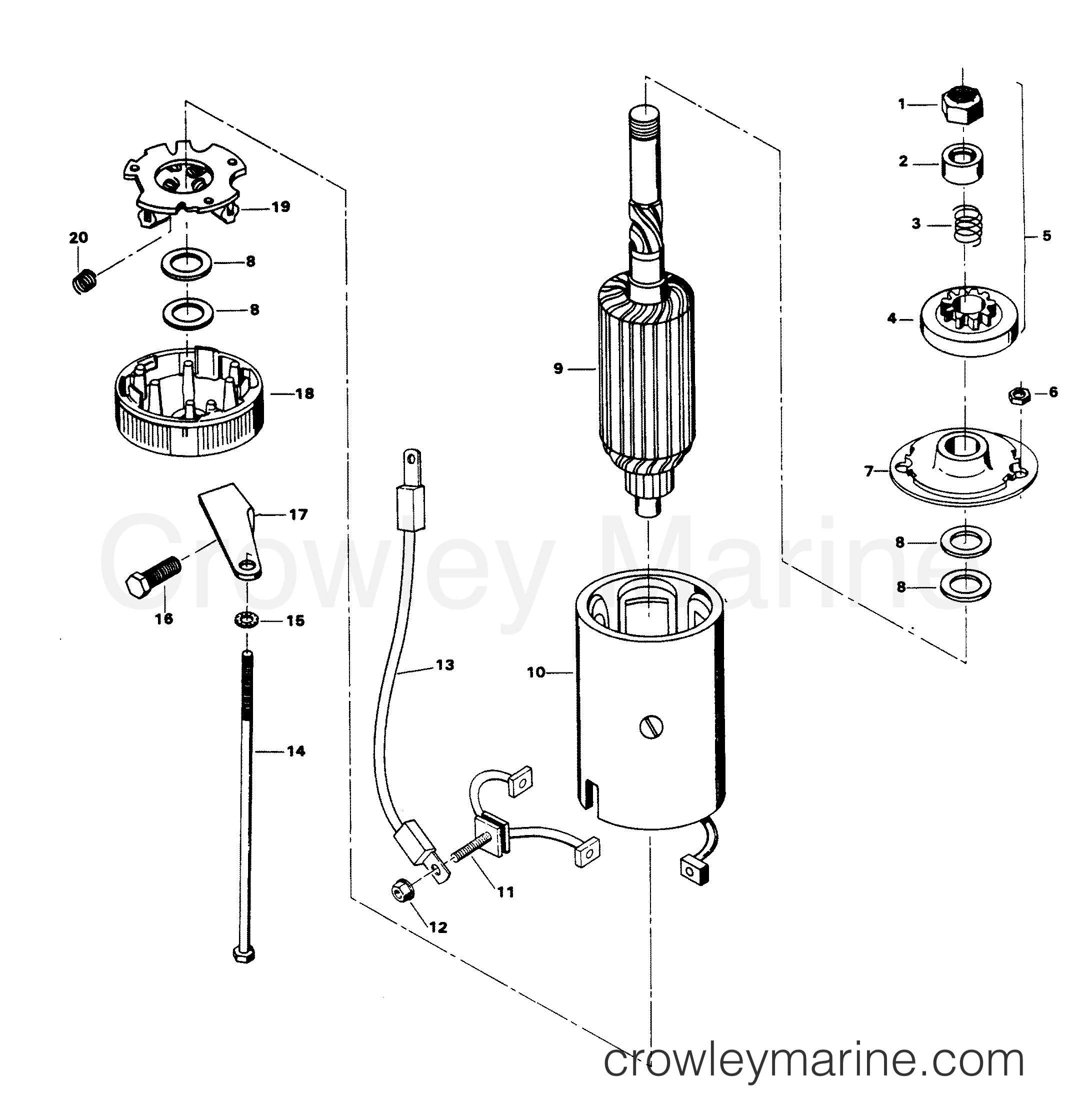 1982 Outboard 75 - 758B2E - ELECTRIC STARTER