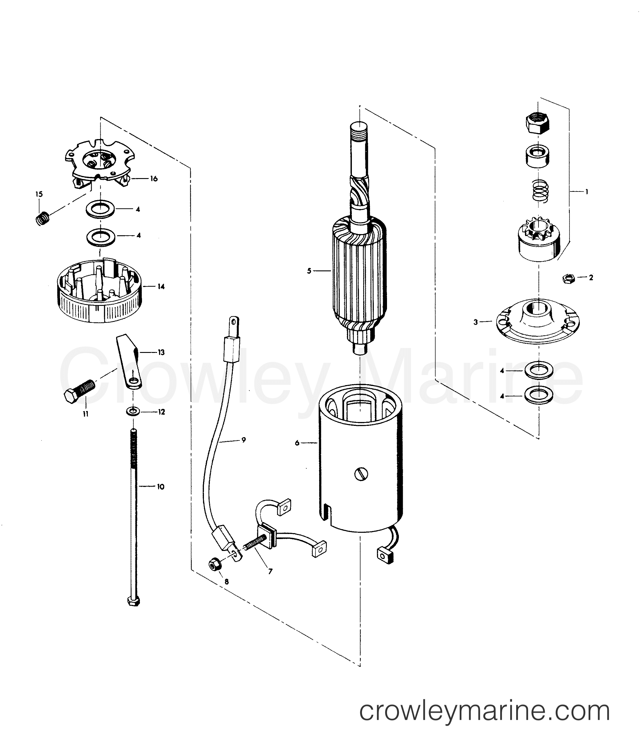 1983 Outboard 100 - 1008B3C - STARTER