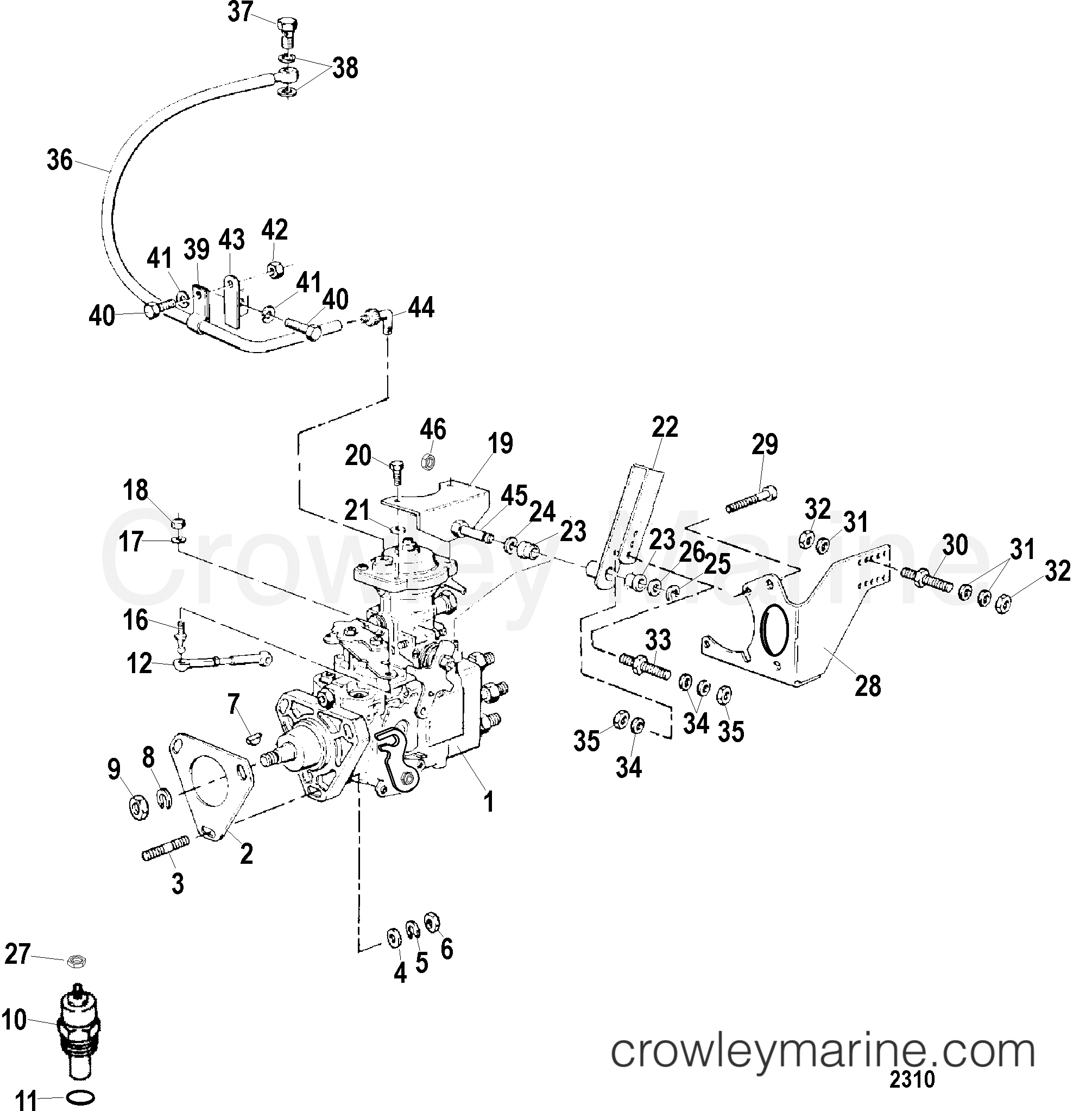 1998 Inboard Engine 4.2L [LD] - 3C800BJLD - INJECTION PUMP