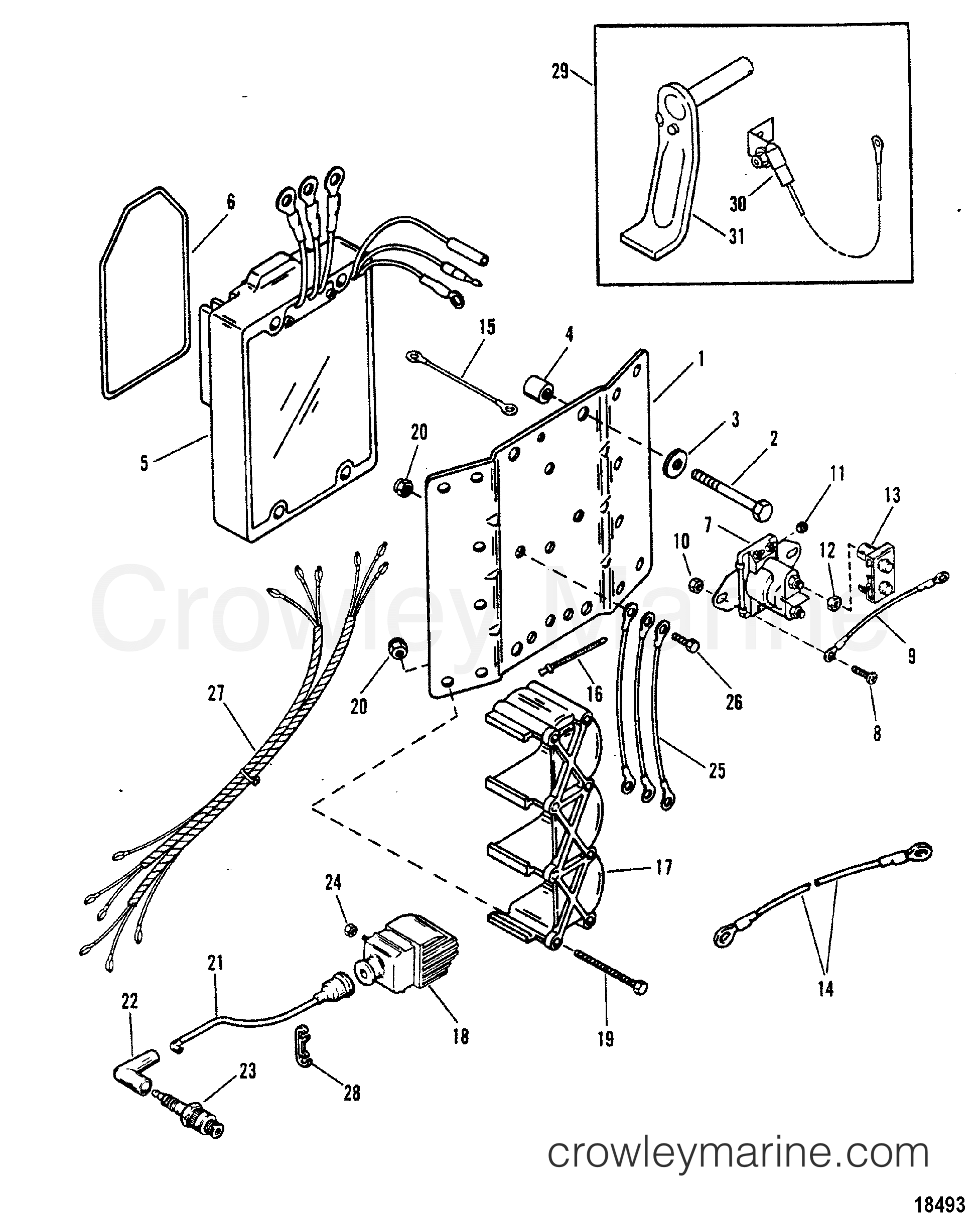 1989 Outboard 150 [L] - 7150412PD - IGNITION COIL/VOLTAGE REGULATOR