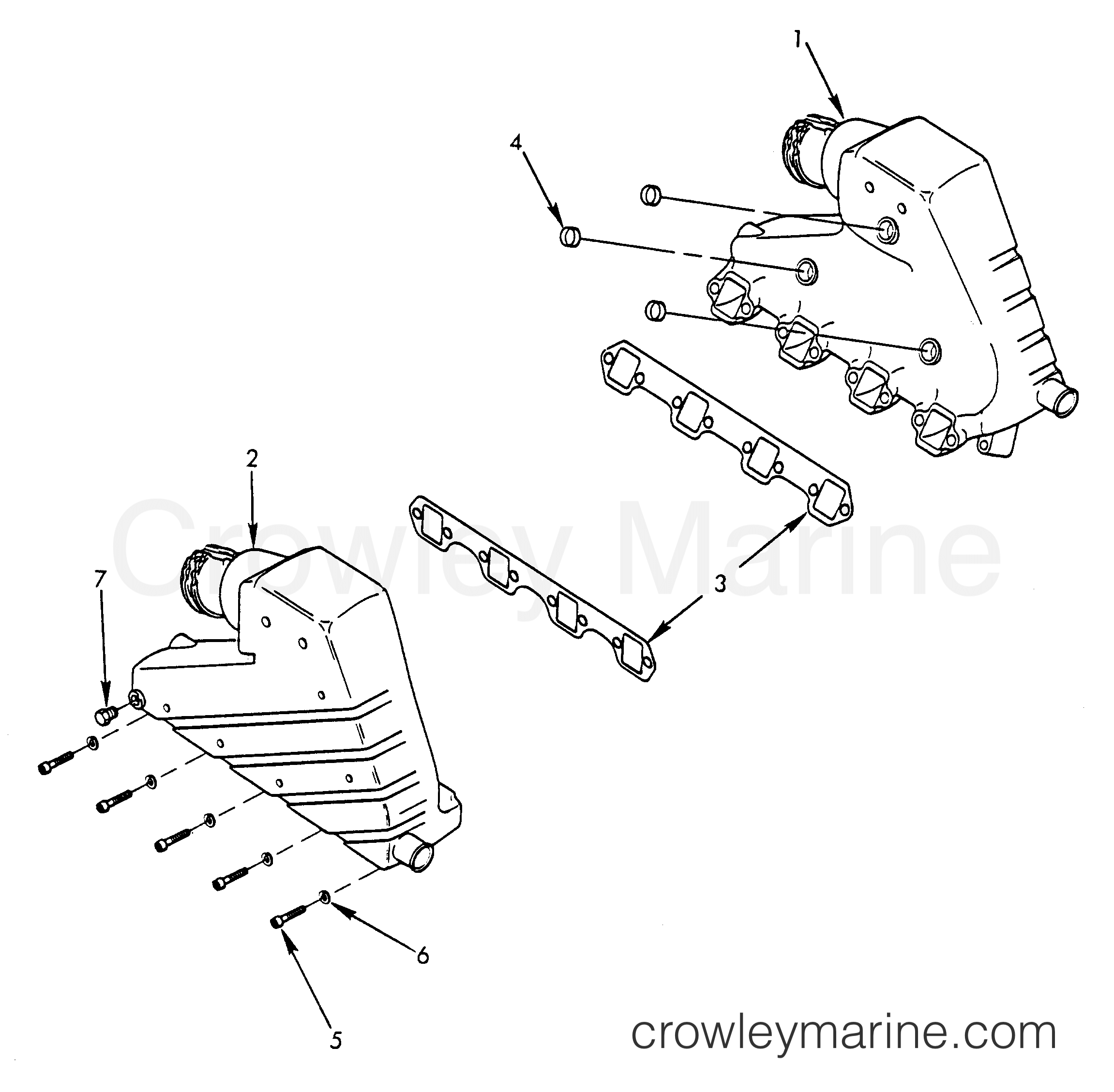EXHAUST MANIFOLDS All Years Inboard Engine 351 INBOARDS All Models