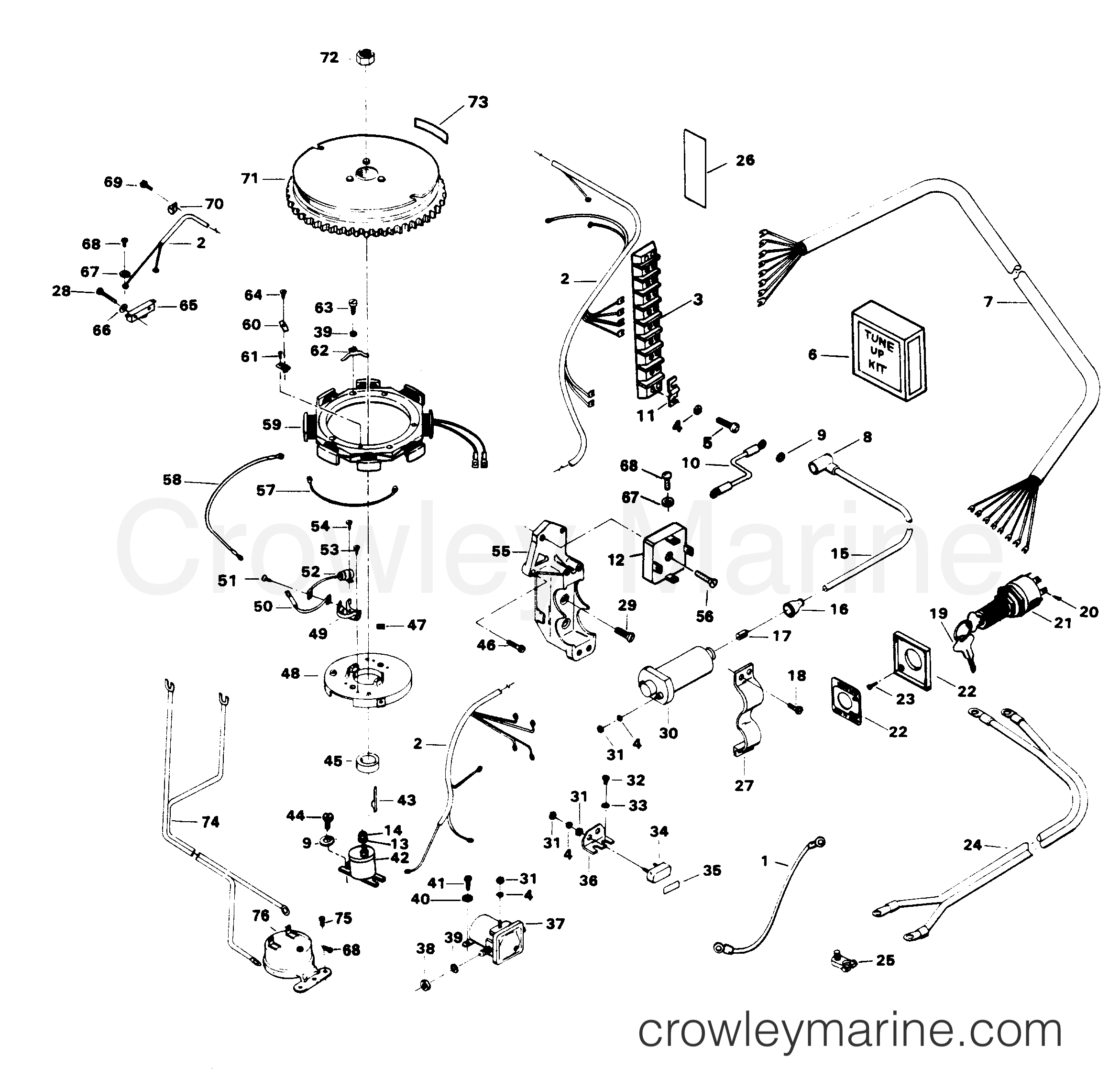 1985 Outboard 50 - 507XC5A [Force] - ALTERNATOR AND ELECTRICAL COMPONENTS