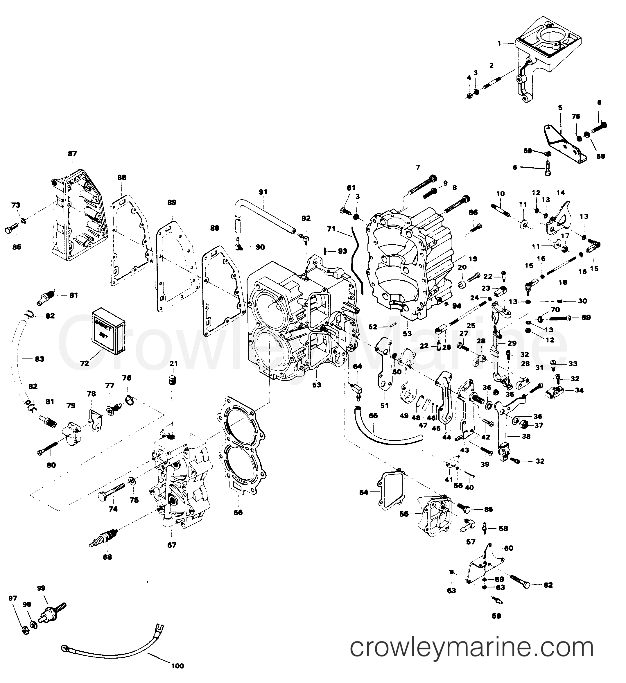 1985 Outboard 50 - 507X5A [Force] - POWER HEAD