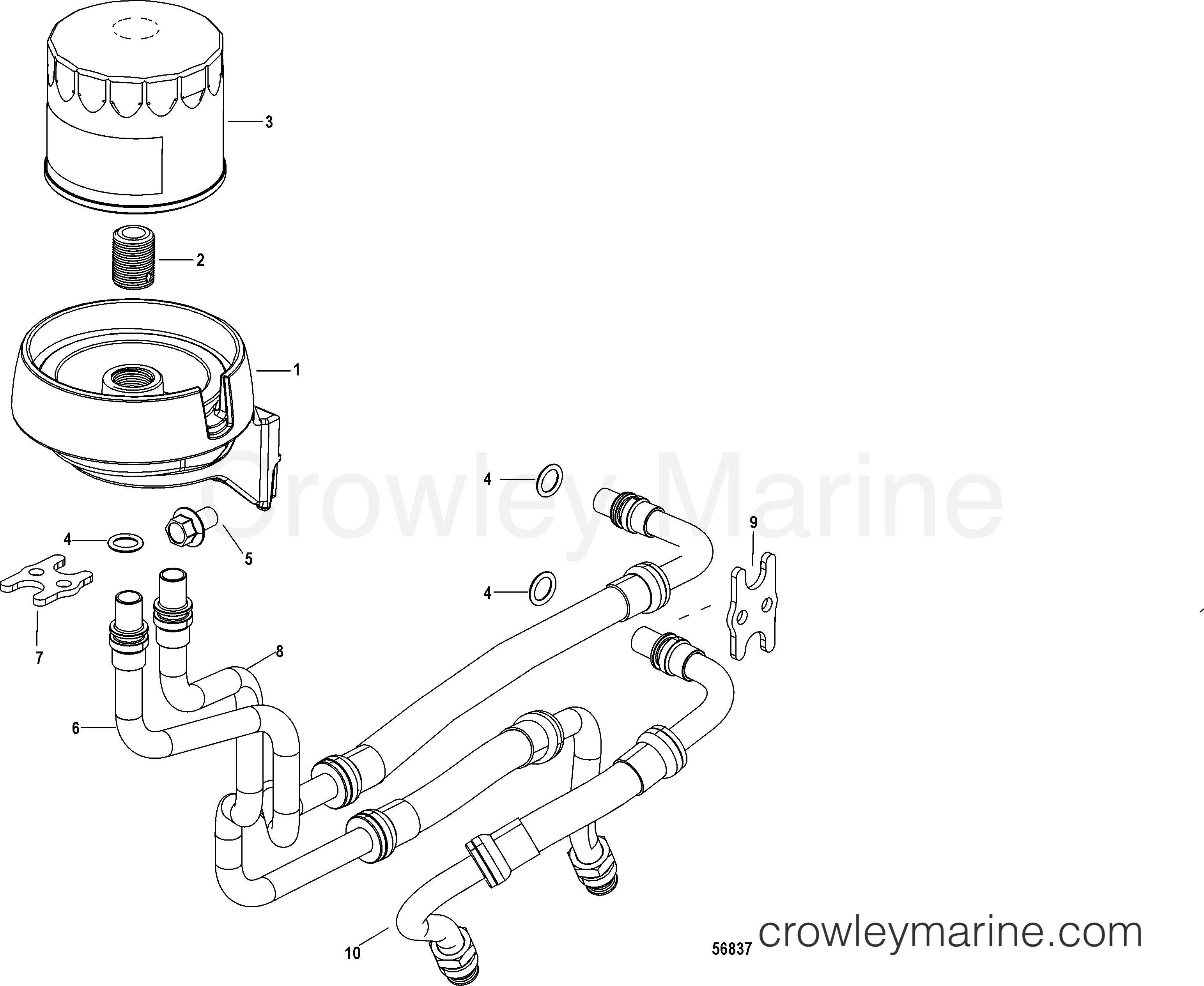 REMOTE OIL, FRESH WATER COOLING - 2014 Mercruiser 4.5L [ALPHA MPI