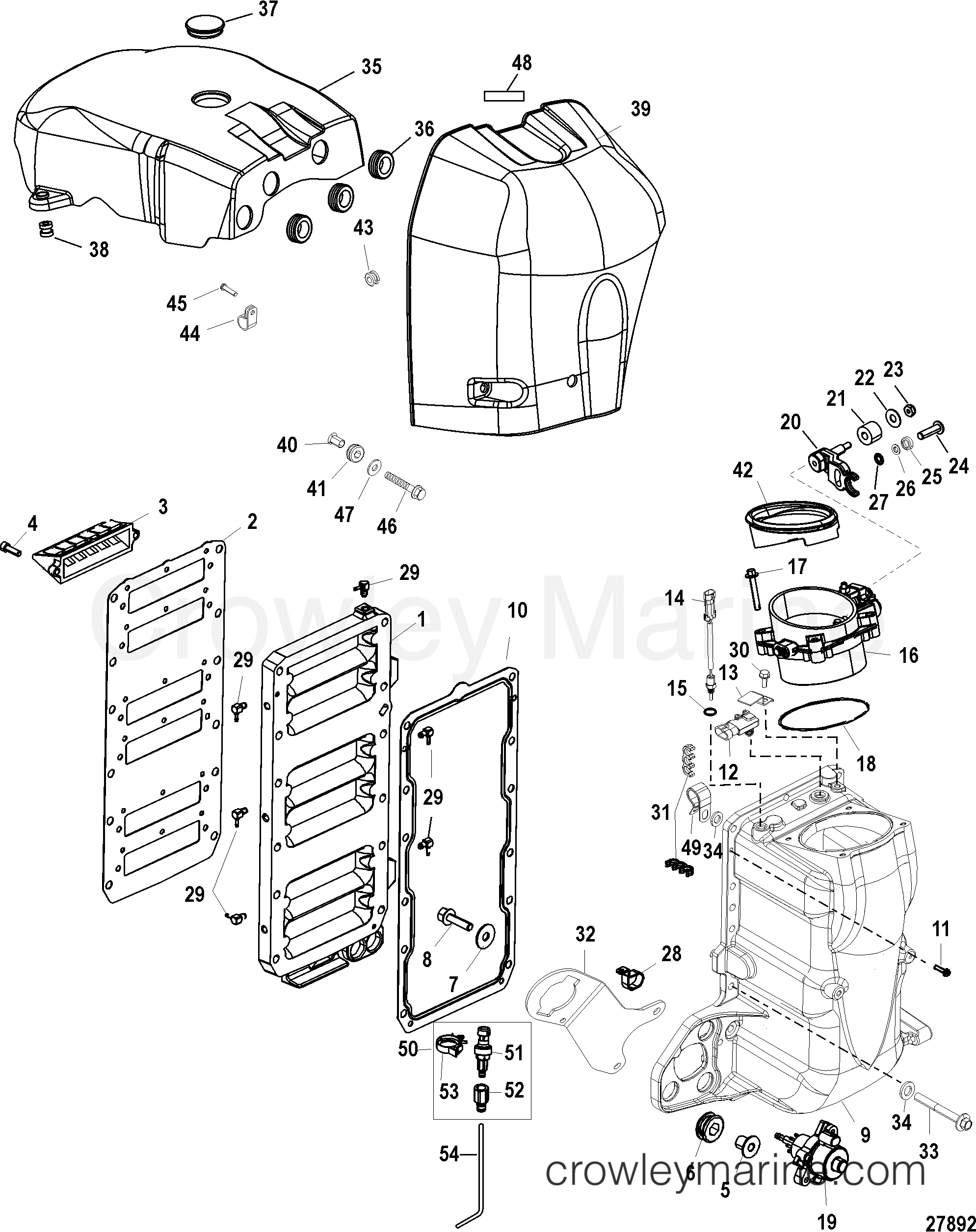 Serial Range Outboard 200 (DFI) 3.0L - 1B912786 & Up - AIR HANDLER