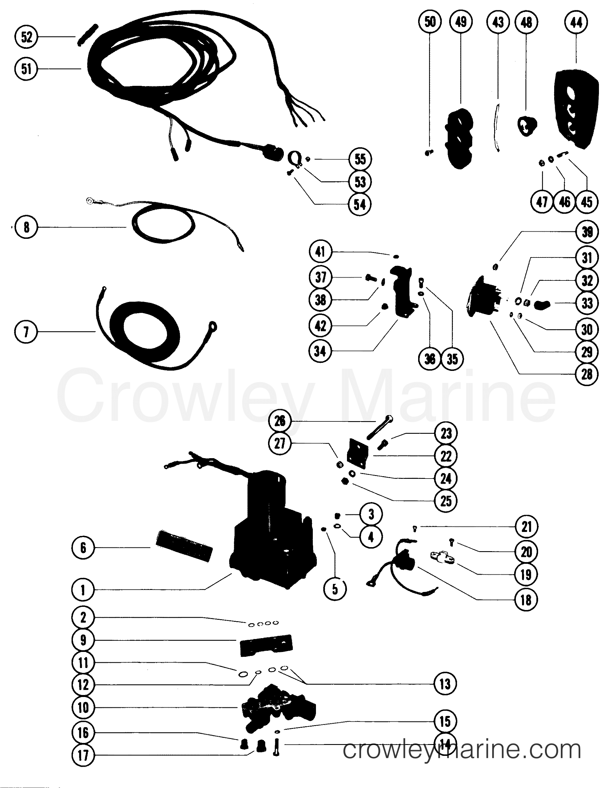OUTBOARD POWER TRIM KIT, COMPLETE E Various Years Rigging Parts Trim