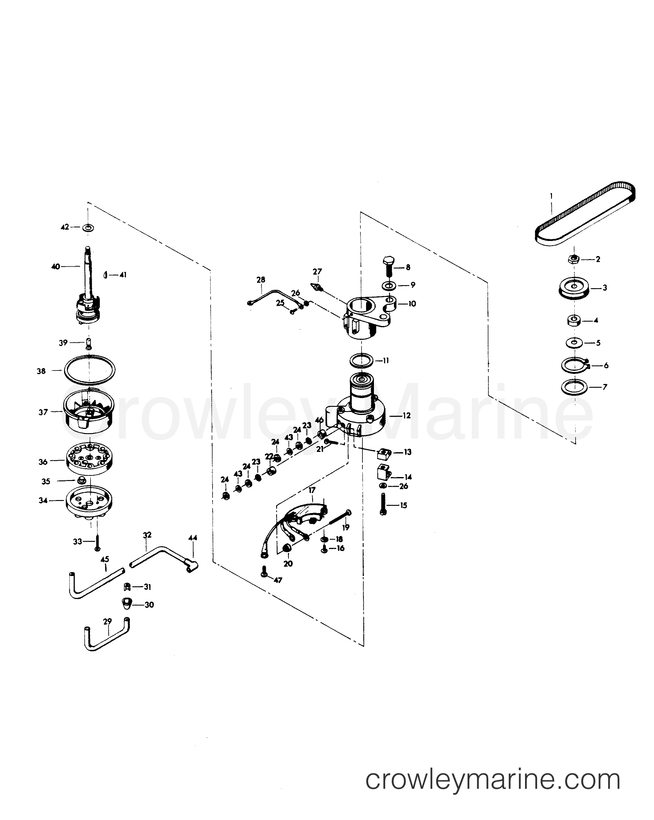 1982 Outboard 105 - 1058B2G - DISTRIBUTOR