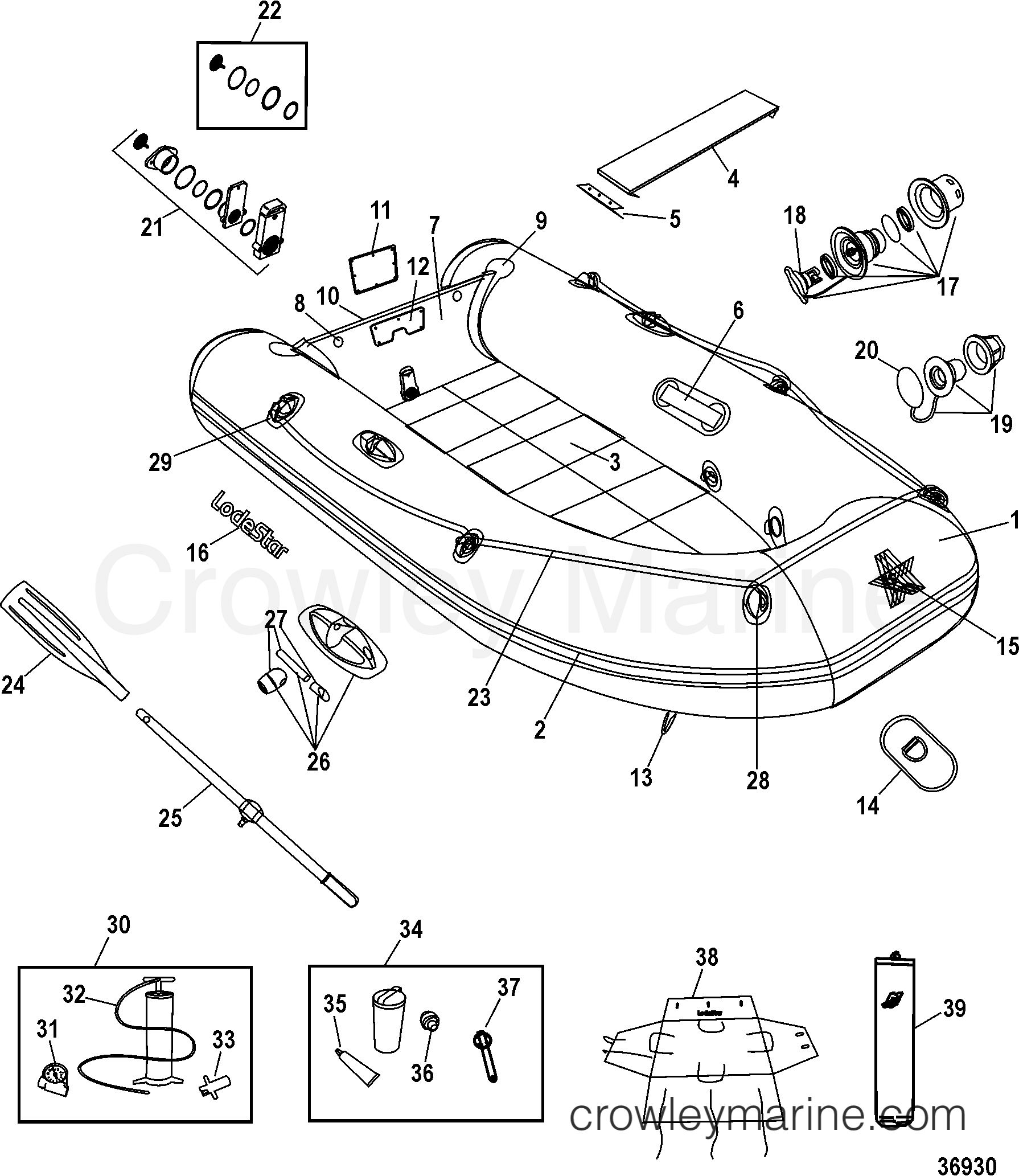 Serial Range Inflatable Boat Lodestar INTL 2009 - BE-BME71153D809 & Up [INT] - QUICK ROLLER MODELS(195 / 250)