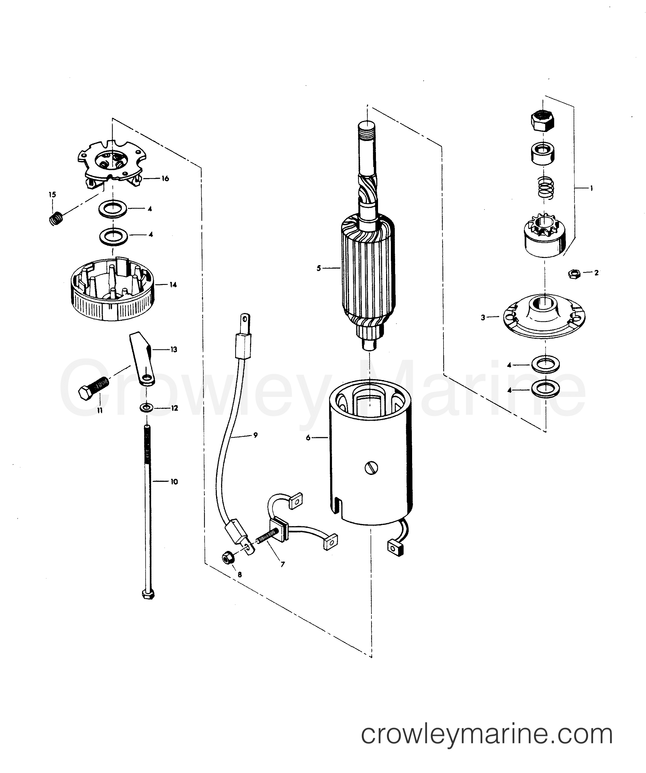 1981 Outboard 140 - H1408B81D - STARTER