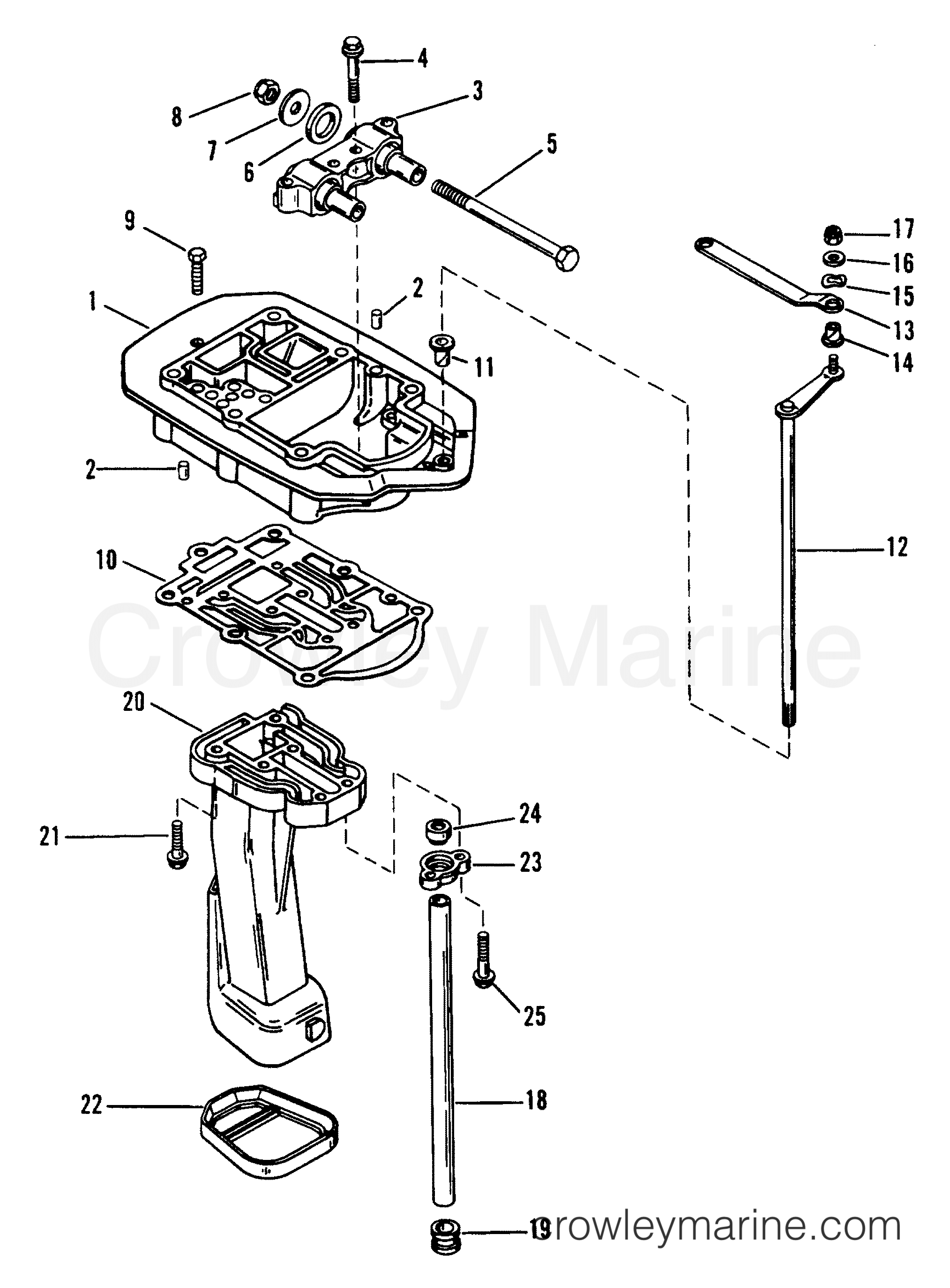 1994 Outboard 50 [EO] - 7050302CD - EXHAUST PLATE