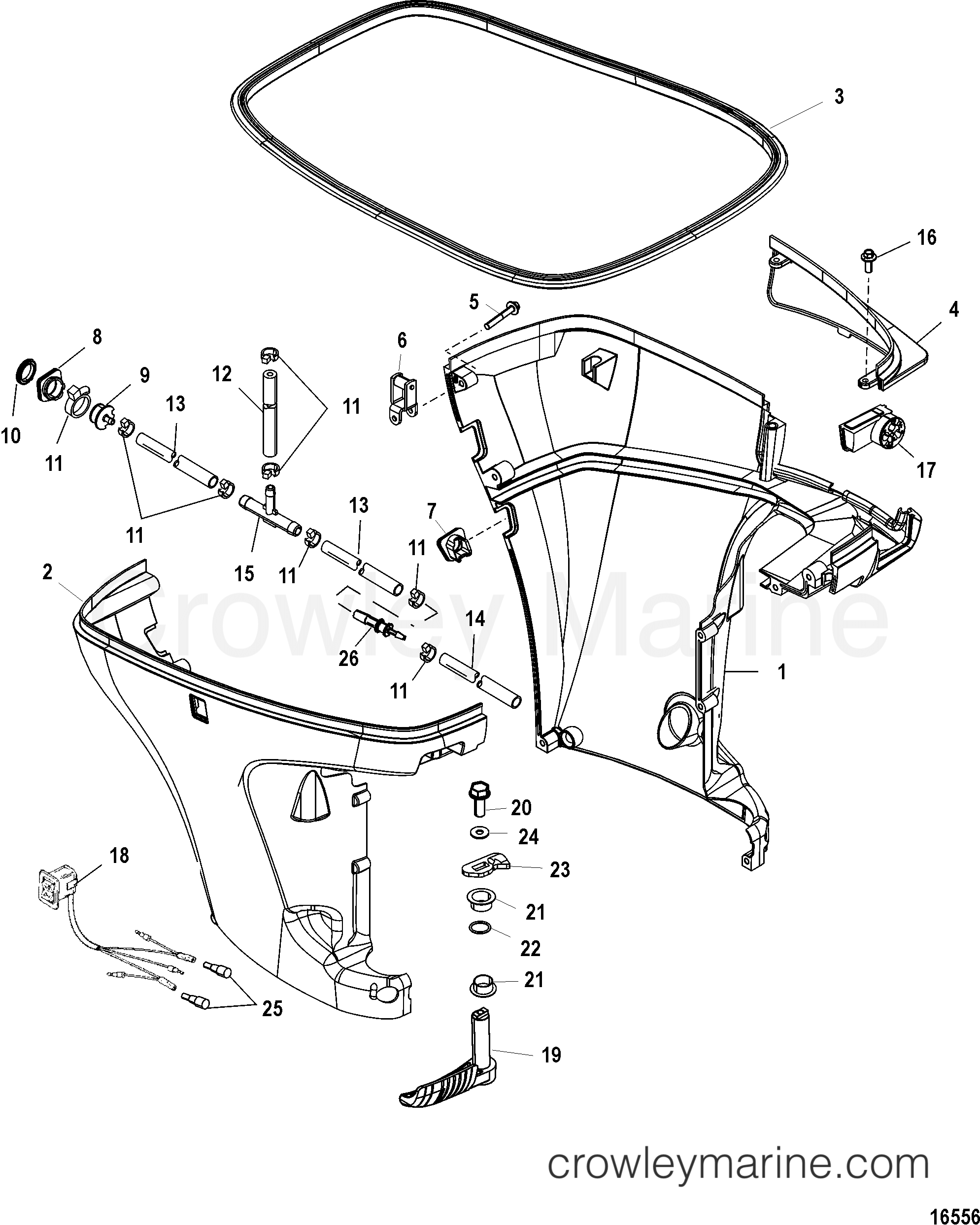 2005 Outboard 75EFI [ELPT 4] - 1B75413DF - BOTTOM COWL