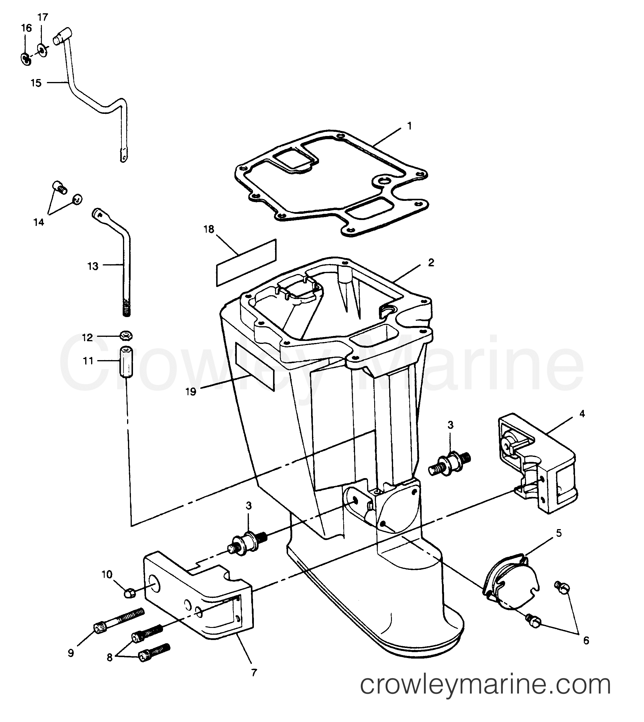 1990 Outboard 50 - 507A90A [Force] - MOTOR LEG