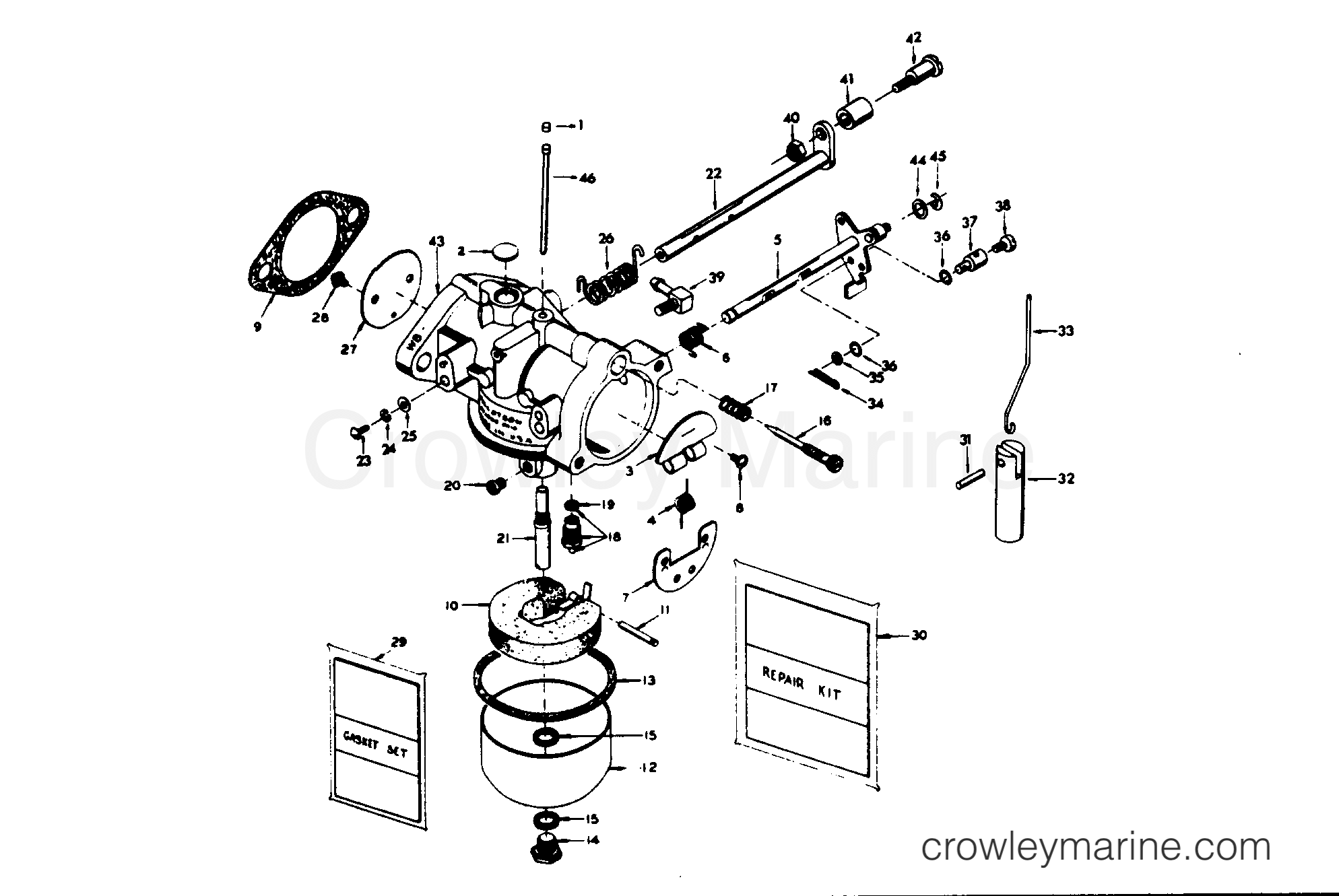 1976 Outboard 35 - 356BK - CARBURETOR