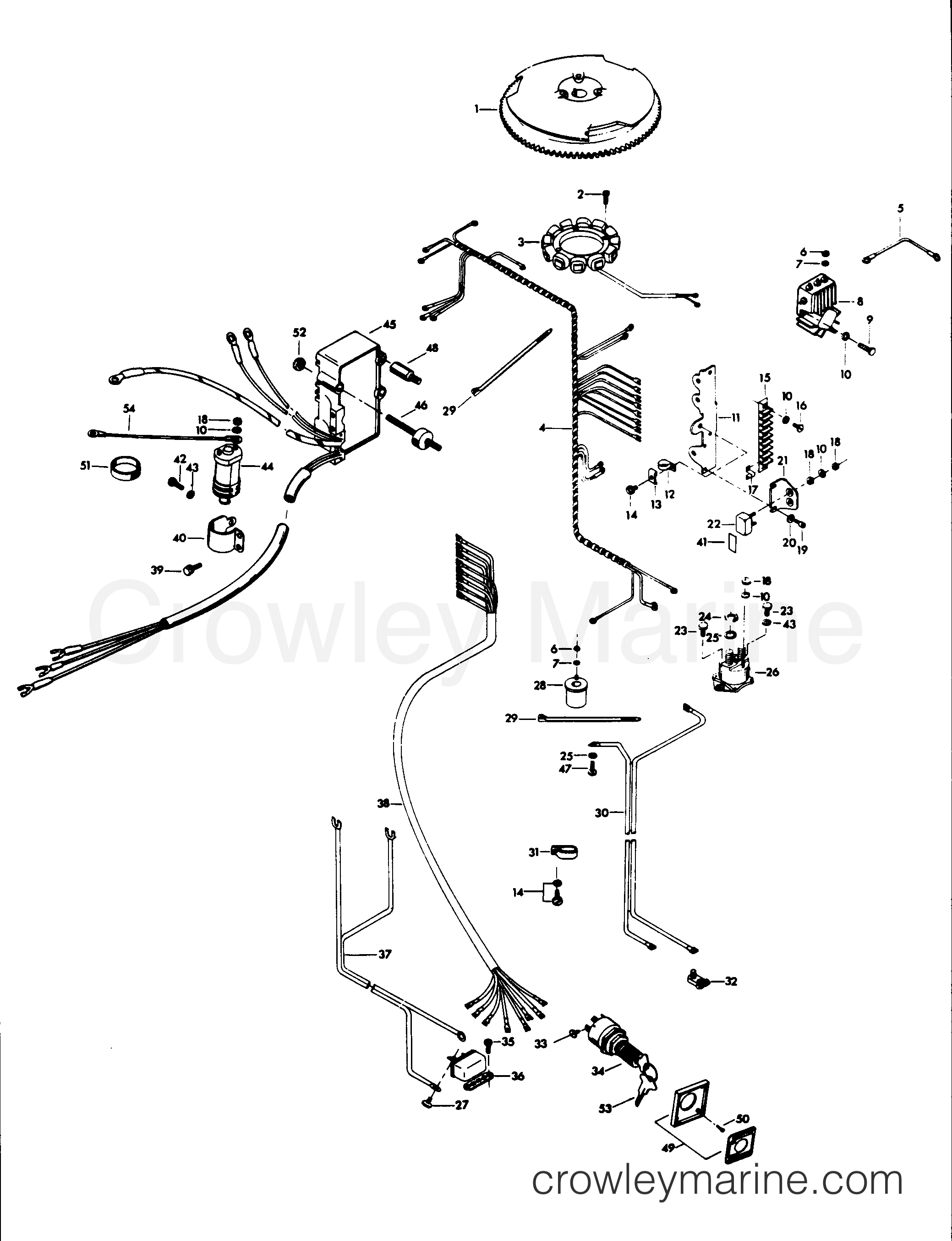 1977 Outboard 85 - H0859H77A - ELECTRICAL COMPONENTS