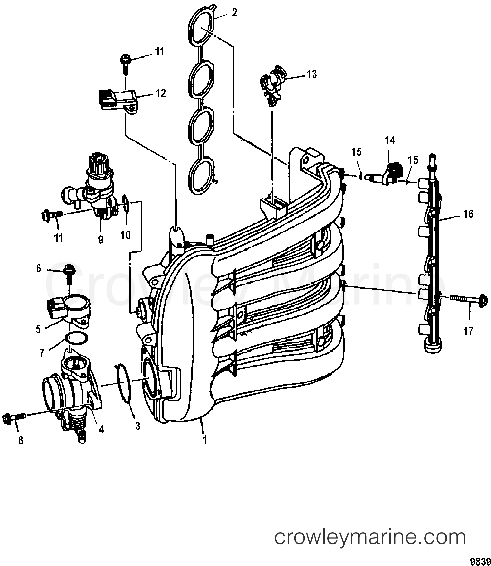 2005 Outboard 75EFI [ELPT 4] - 1F75413DN - INTAKE