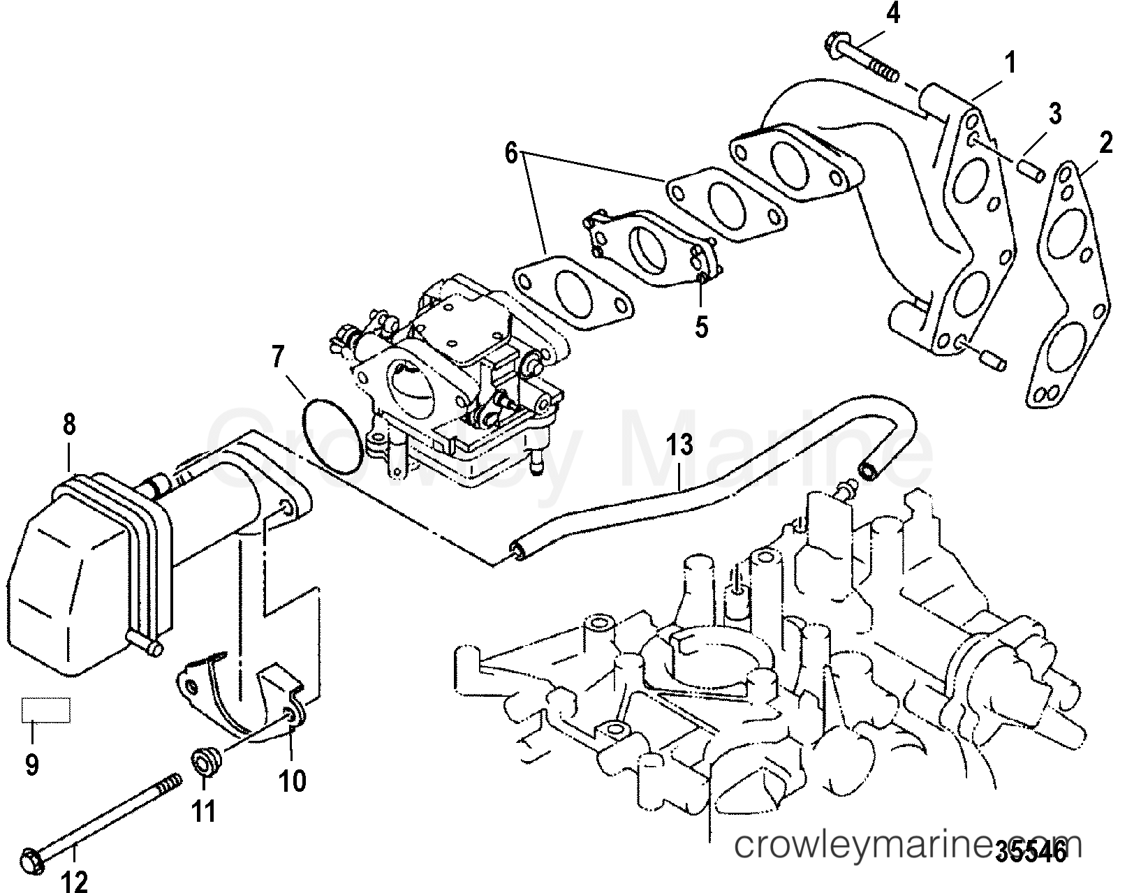 1998 Outboard 15 [EL 4] - 7F15351GD - INTAKE