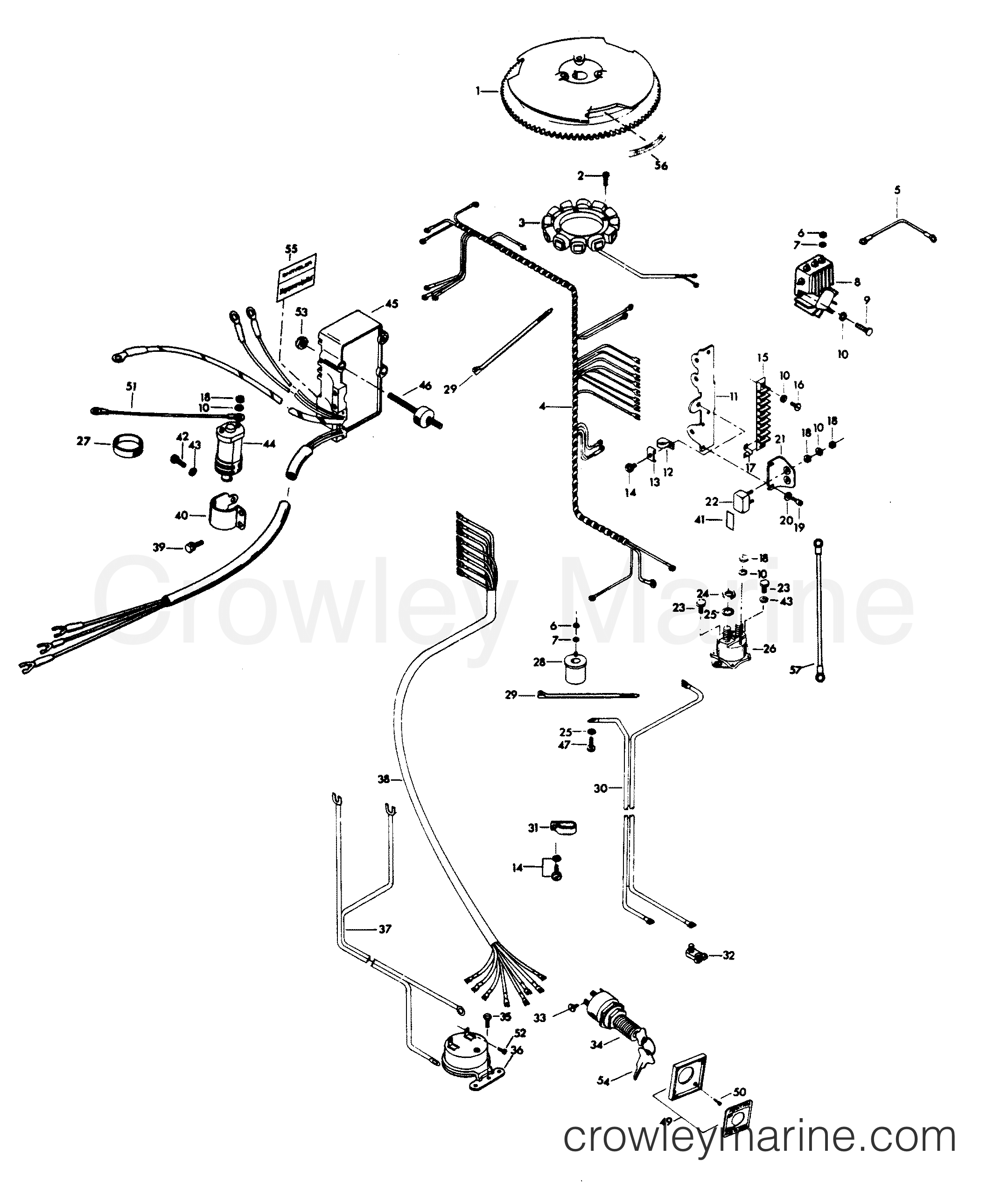 1979 Outboard 75 - H0750H79A - ELECTRICAL COMPONENTS