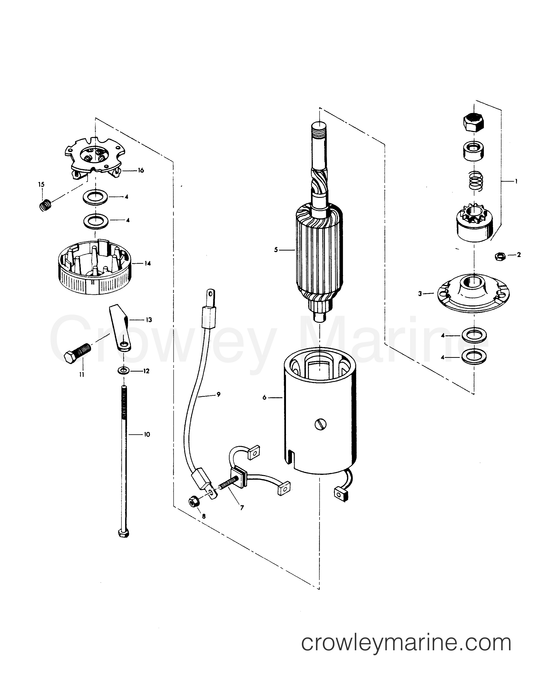 1982 Outboard 105 - 1058B2G - STARTER