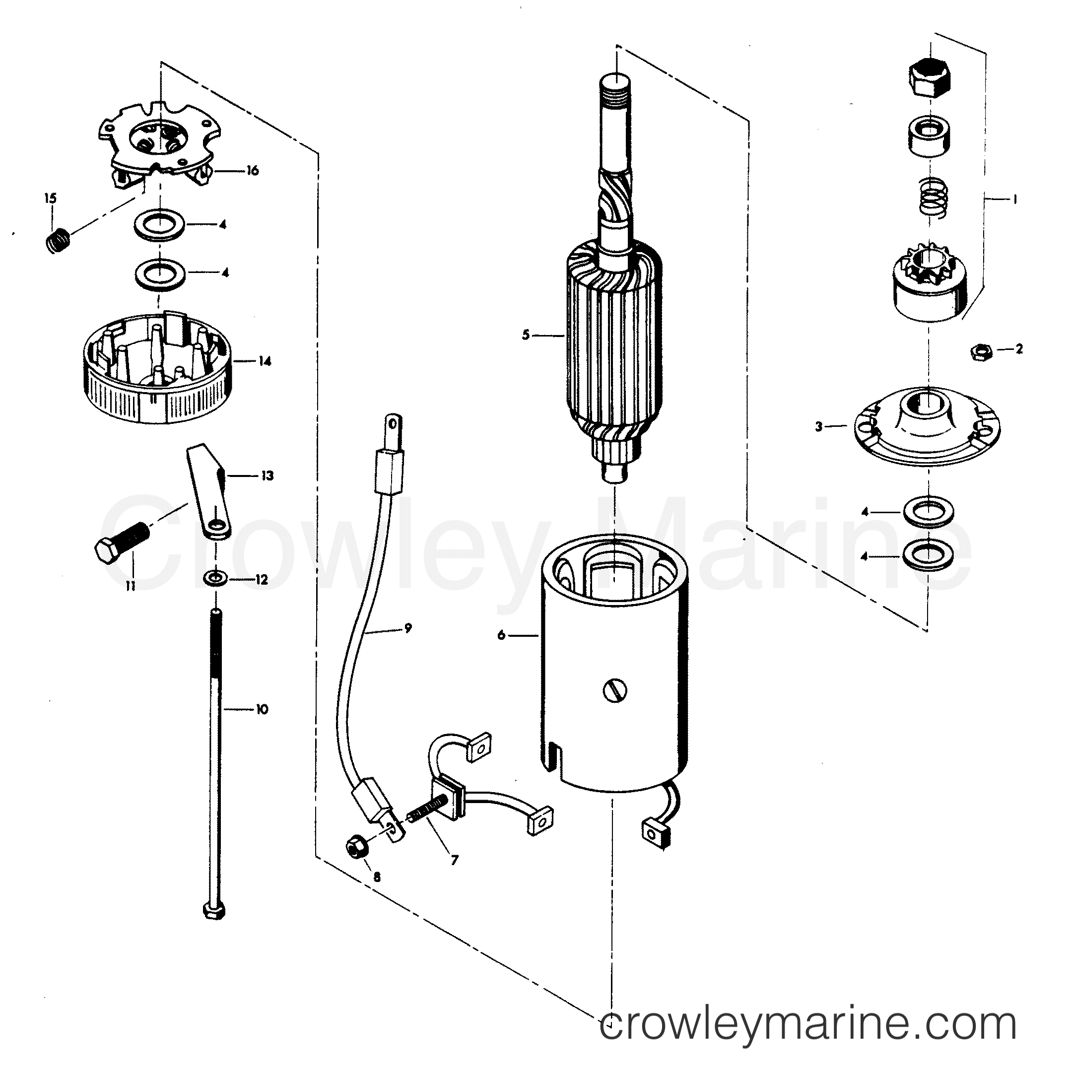 1980 Outboard 100 - 1004B0B - STARTER