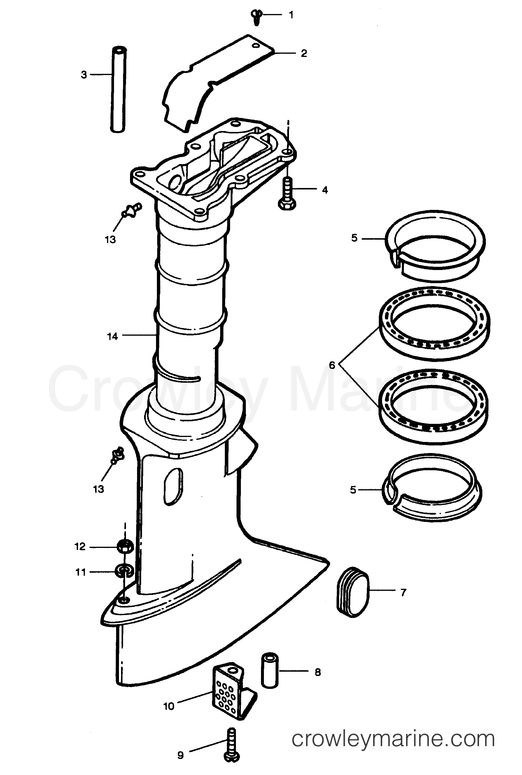 MOTOR LEG 1988 Outboard 5 225.58749 Crowley Marine