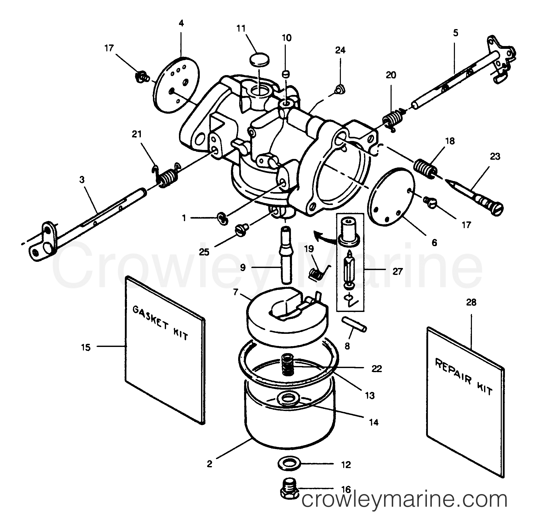 1989 Outboard 85 - 856D9D [Force] - CARBURETOR