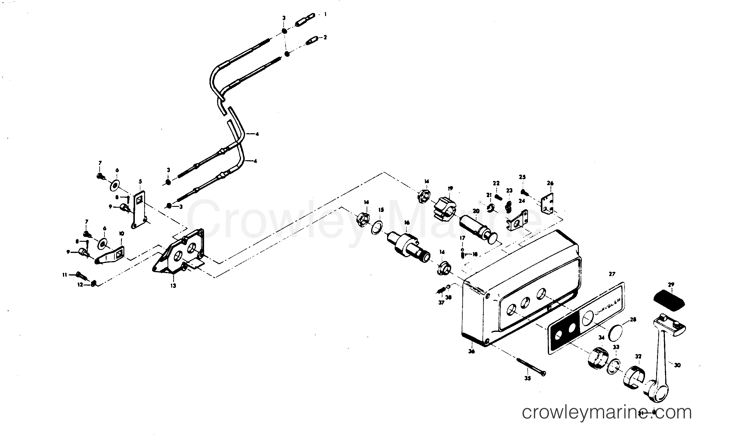 1982 Outboard 45 - 457B2N - REMOTE CONTROL