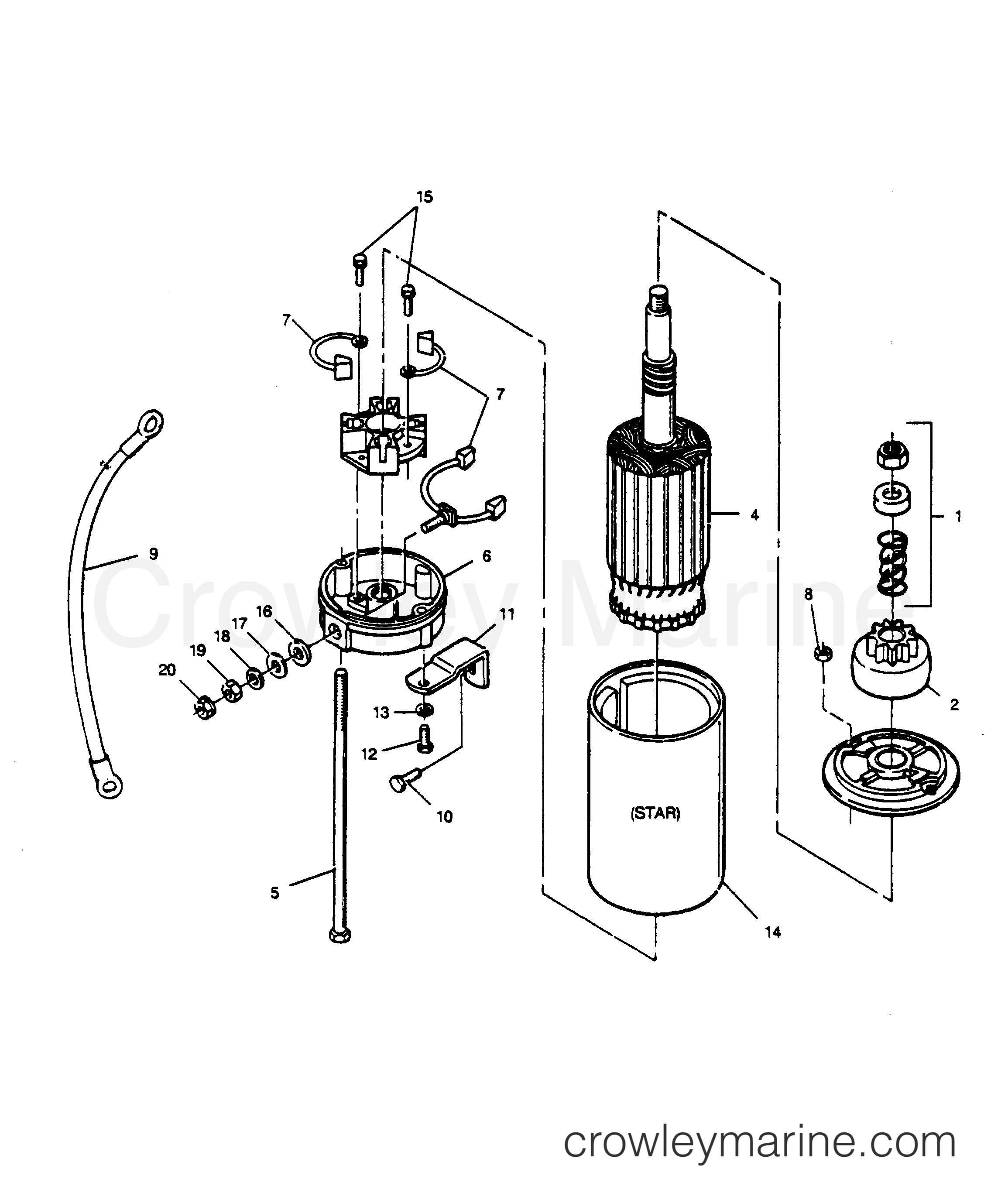 1989 Outboard 85 - 856F9F [Force] - STARTER