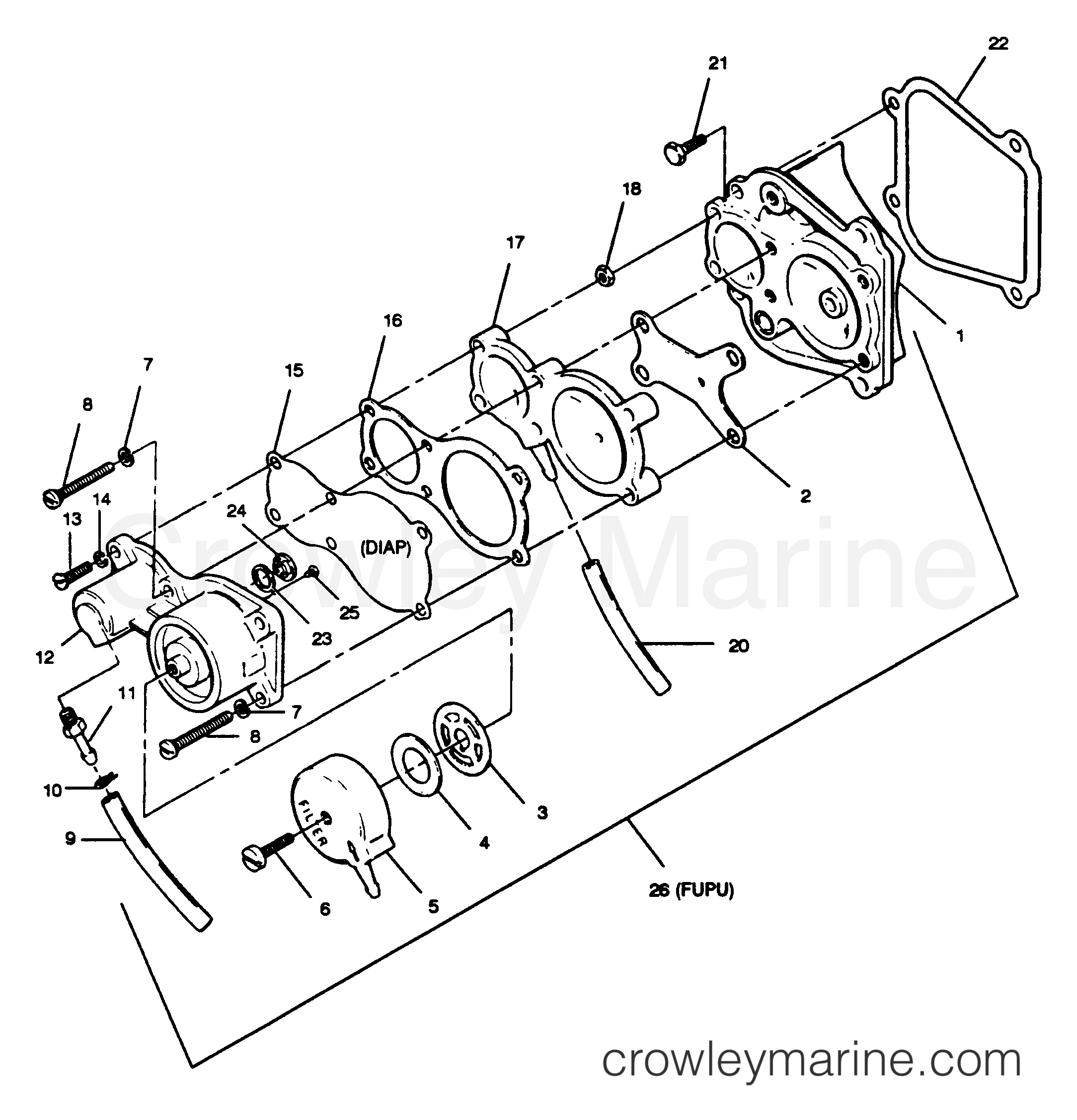 1989 Outboard 85 - 856A9A [Force] - FUEL PUMP