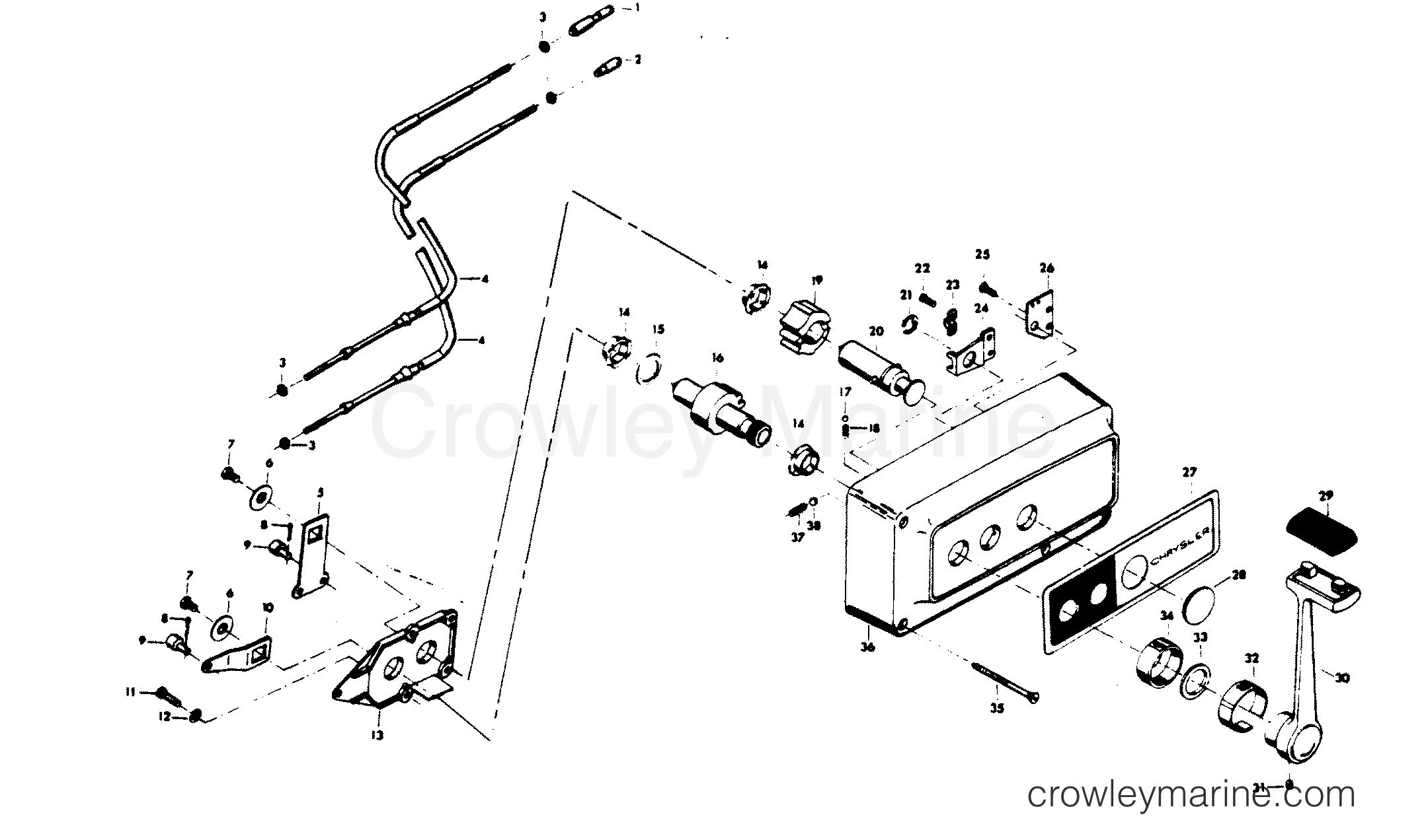 1979 Outboard 115 - H1157B79B - REMOTE CONTROL