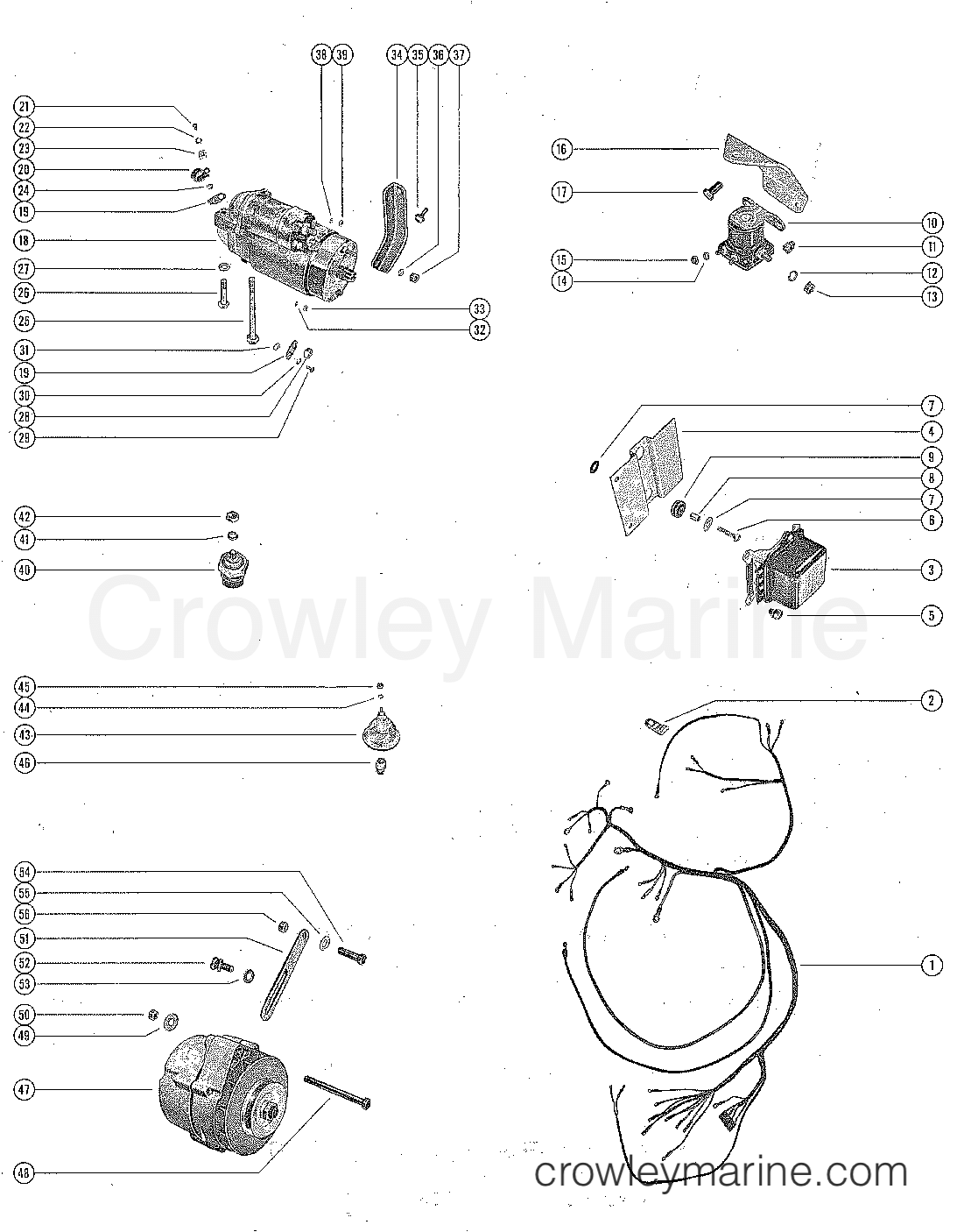 Serial Range Mercruiser 225 (2 BBL.) GM 327 V-8 1963-