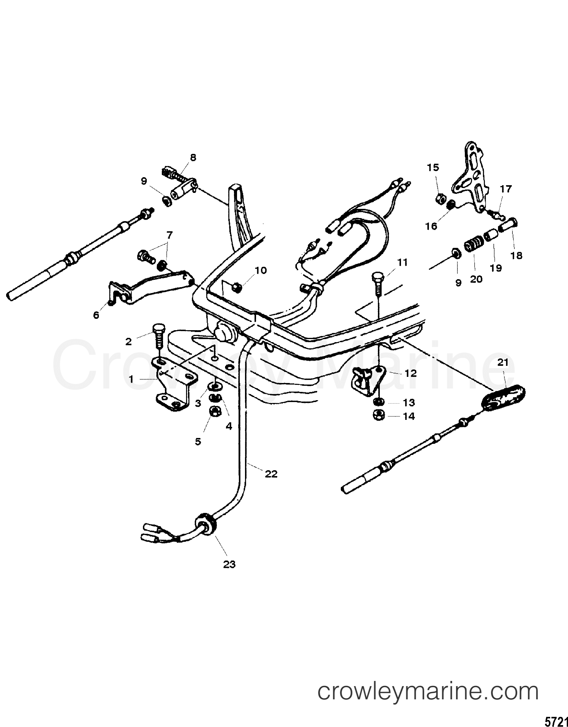 2003 Outboard 15 [EL] - 7015312ML - REMOTE CONTROL ATTACHING KIT