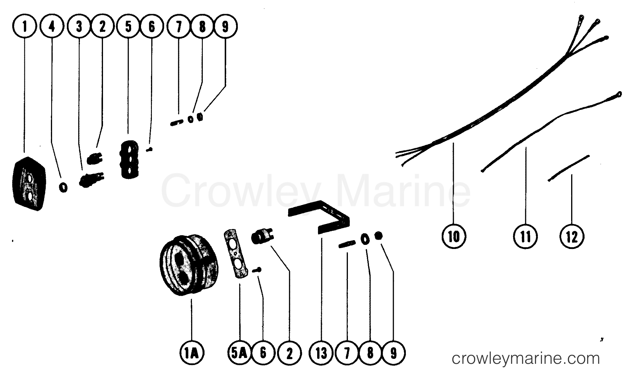 Various Years Rigging Instruments-Gauges and Components - MC INSTRUMENTS (1985 AND BELOW) - IGNITION START-STOP SWITCH PANEL (SECOND STATION)